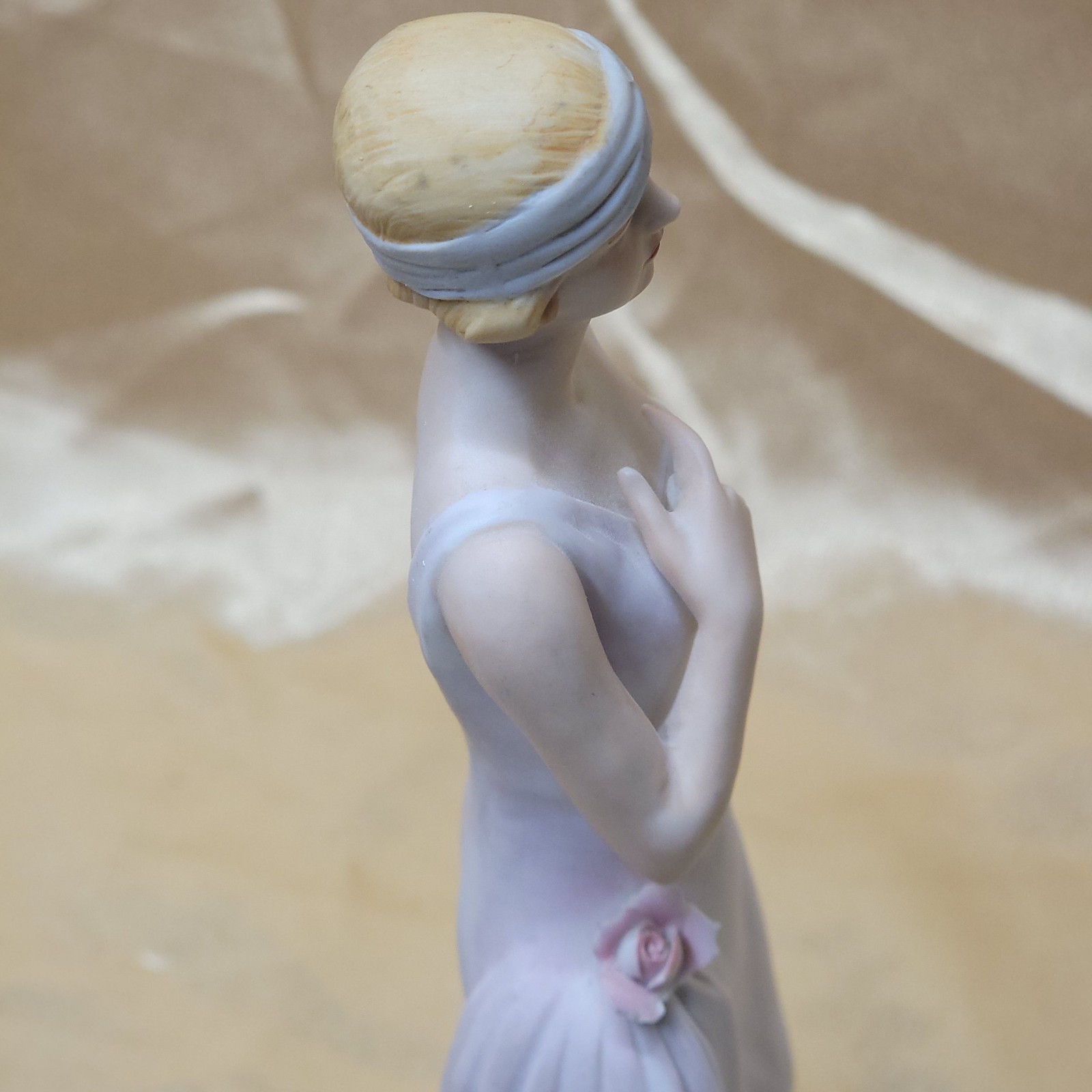 Vintage Liberty Figurine – Bisque Porcelain Lady – 1900s Era