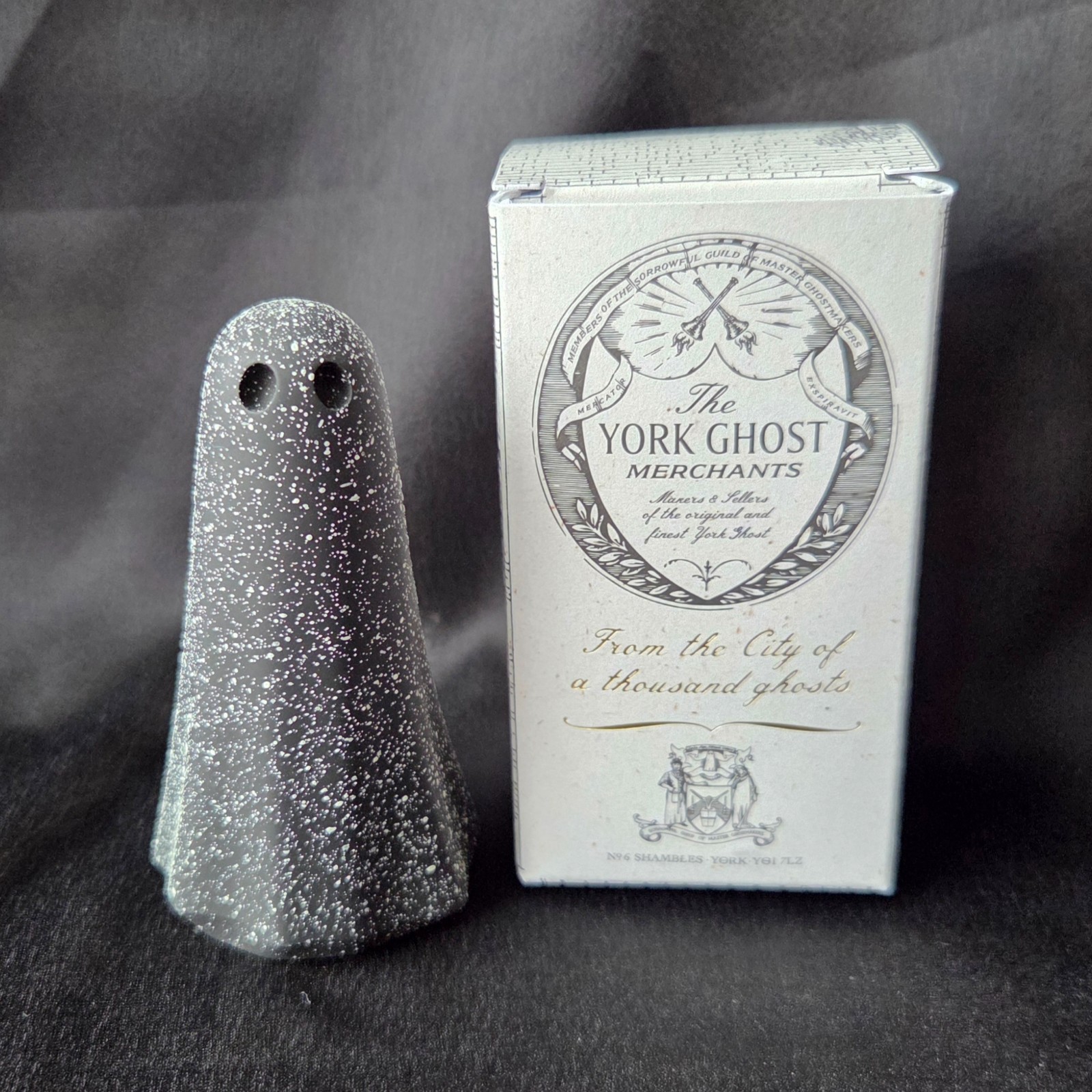 The York Ghost Merchants “The Lamplighter” Black Glow in the Dark Speckled Ghost