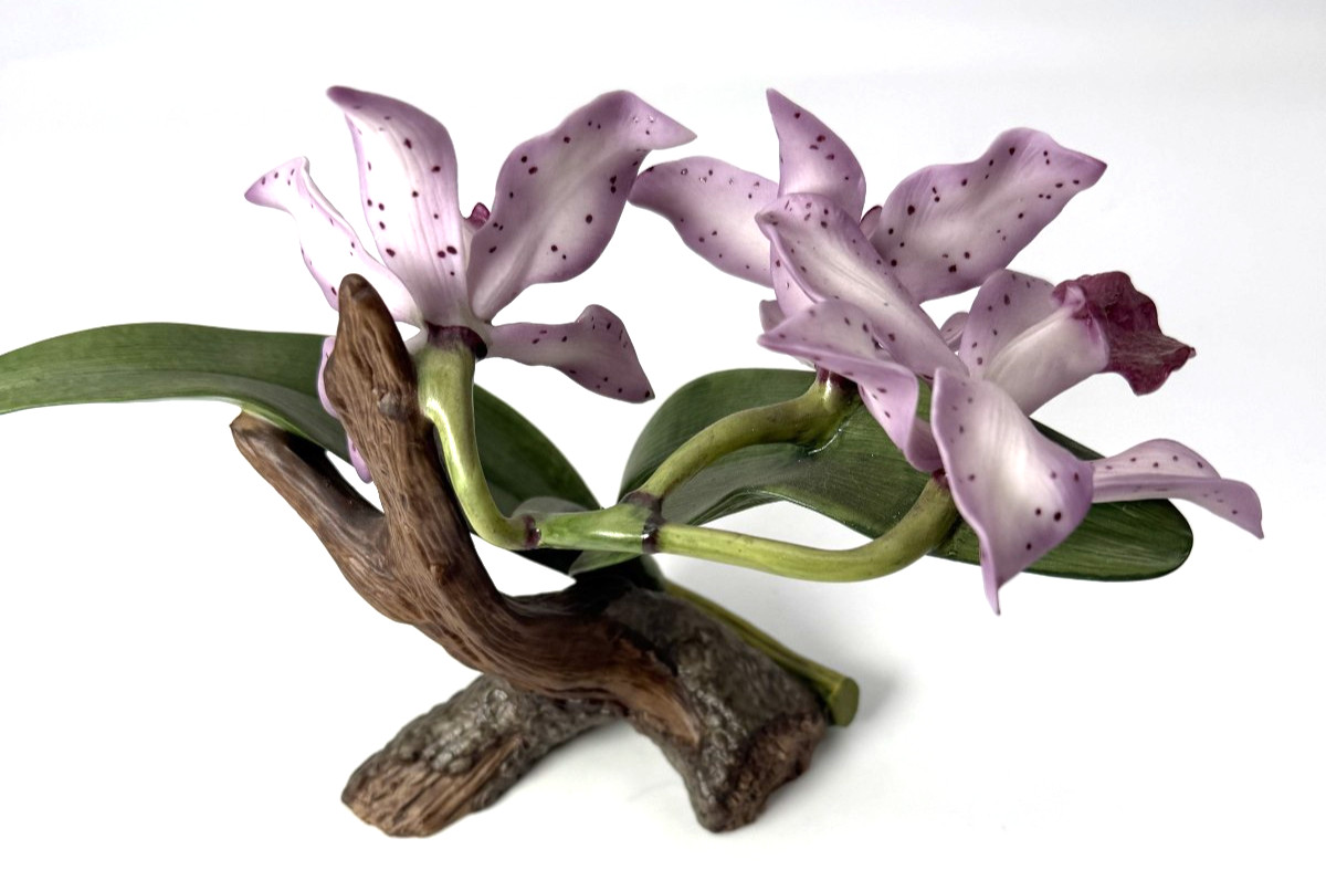 Exquisite The Glossy Amythyst Blooming by Ronald Van Ruyckevelt Porcelain Statue
