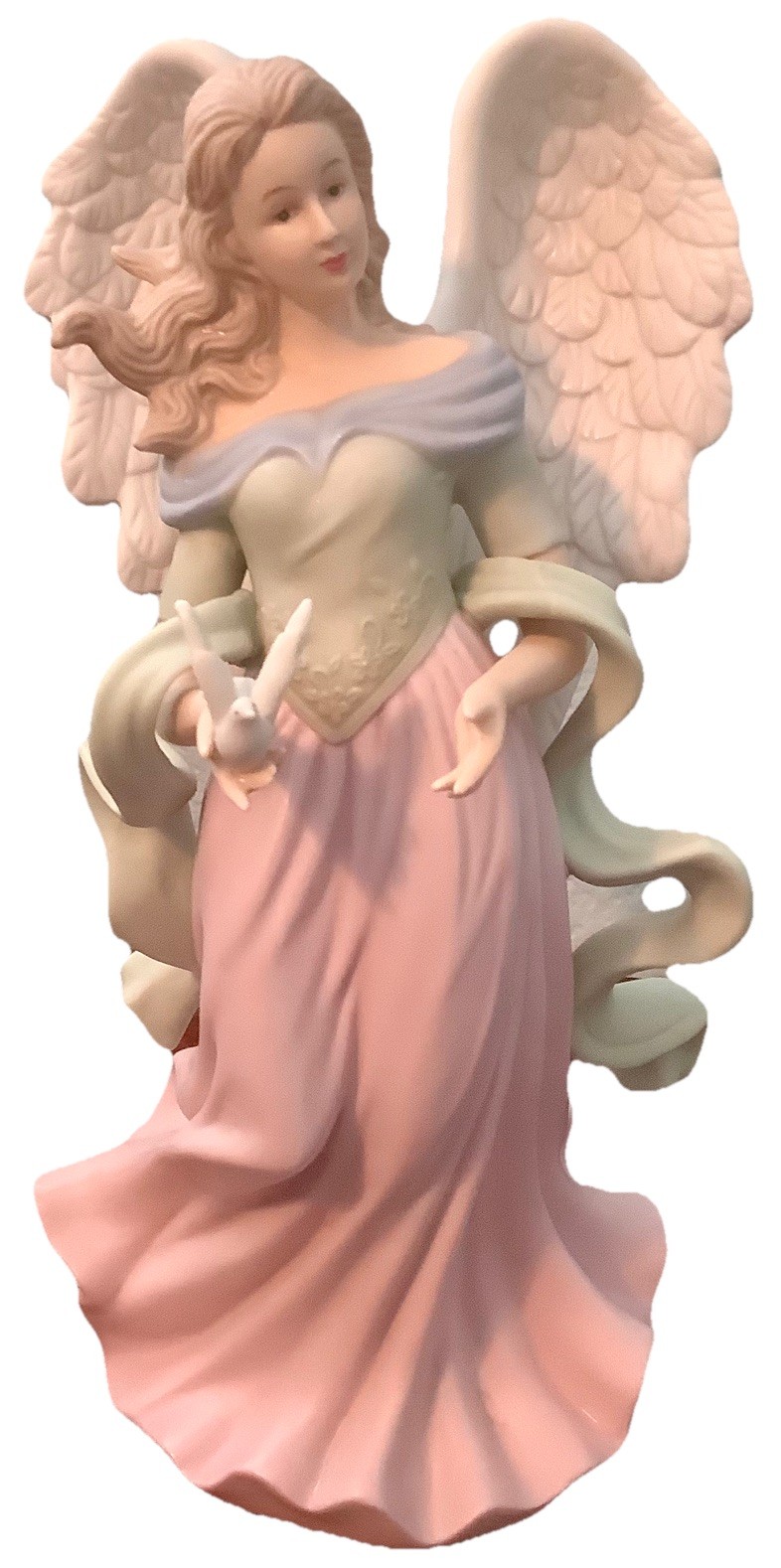 Home Interiors & Gifts Porcelain Angel Figurine “Hope” #12239, 10″ Tall, 2004