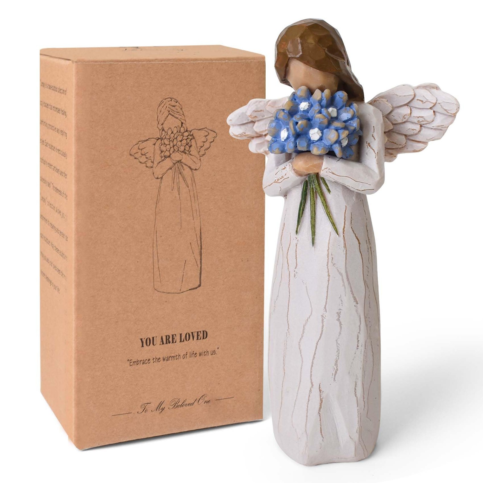 Forget Me Not Angel Figurine Sympathy Gift for Loss of Loved One Home Decor