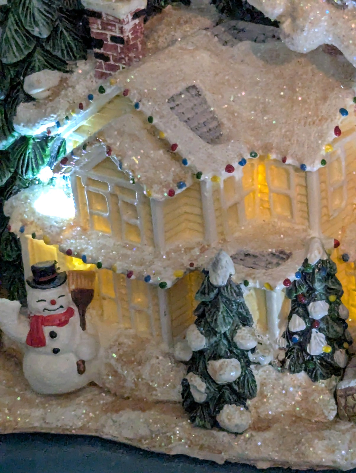 Bradford Exchange-Skating Pond Christmas Village-Lights/Music- Thomas Kinkade