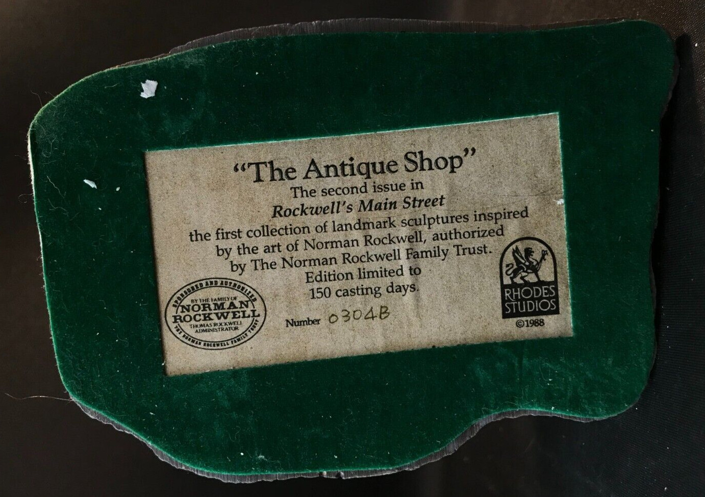 1988 Landmark Norman Rockwell “The Antique Shop” Figurine #2 Main Street w/BOX!