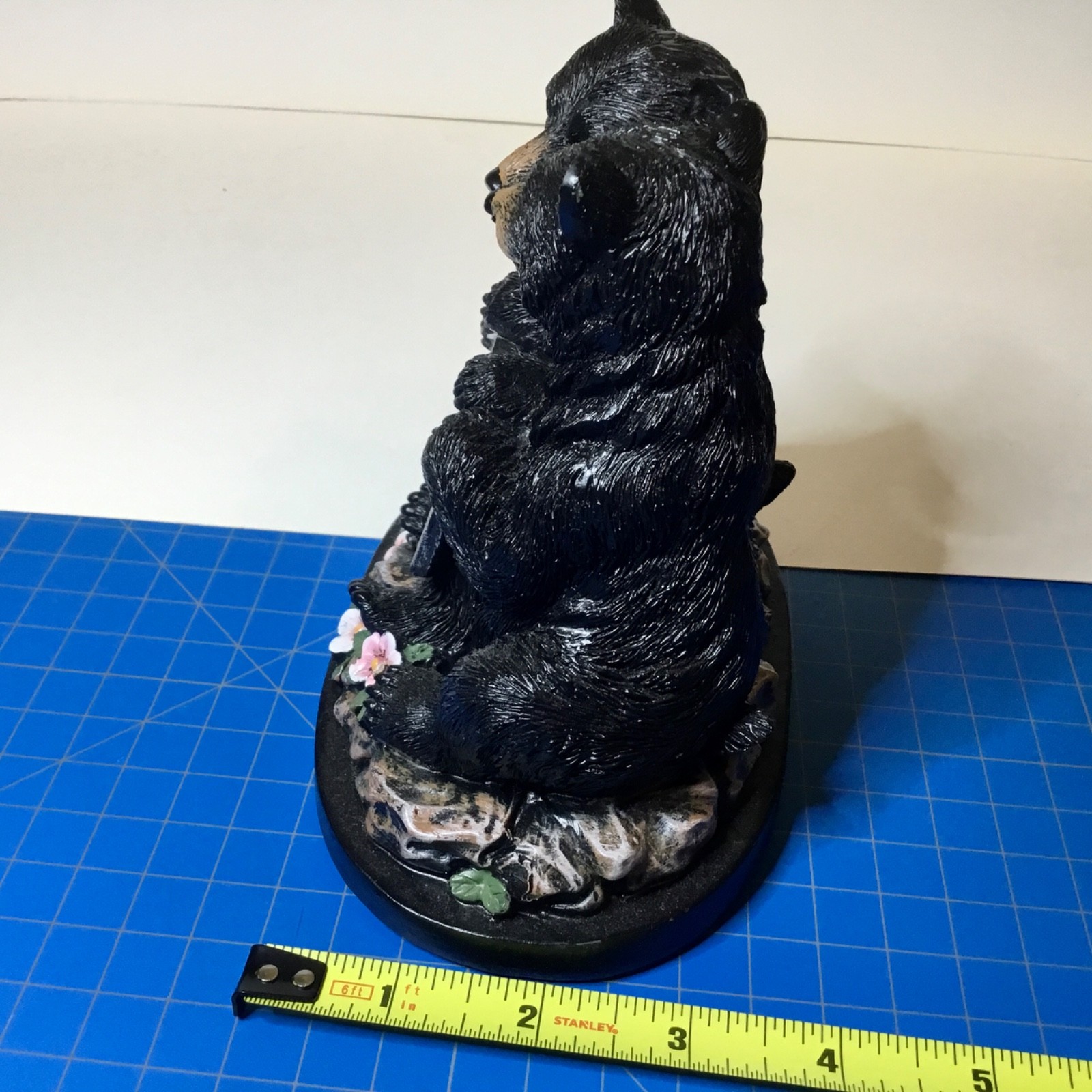 Black Bears Forever Together Figurine Resin Cabin Home Accent Nice!