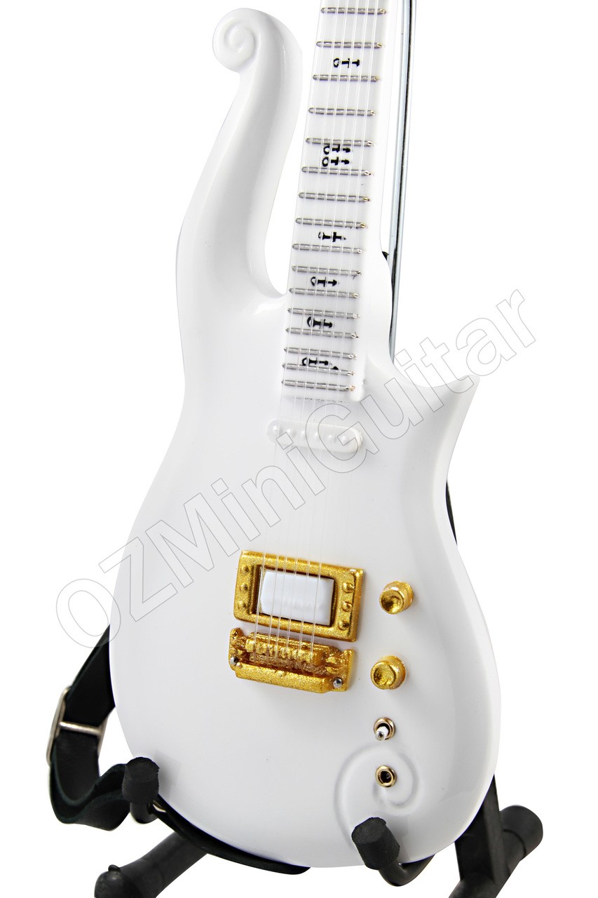 Miniature Guitar PRINCE Cloud White & Strap