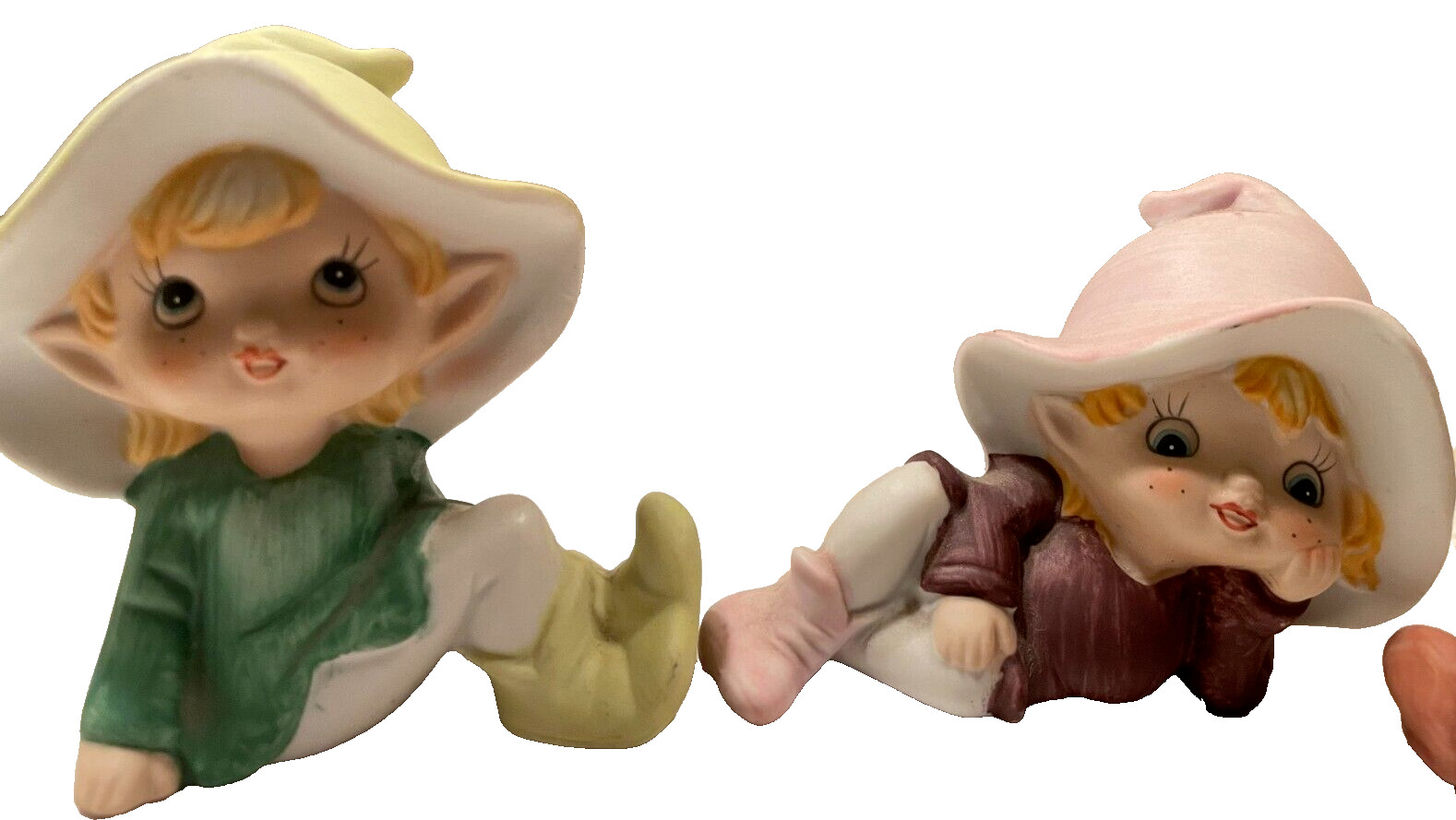 HOMCO Pixie Elf Elves Set of 3 Figurines Porcelain Vintage #5213…