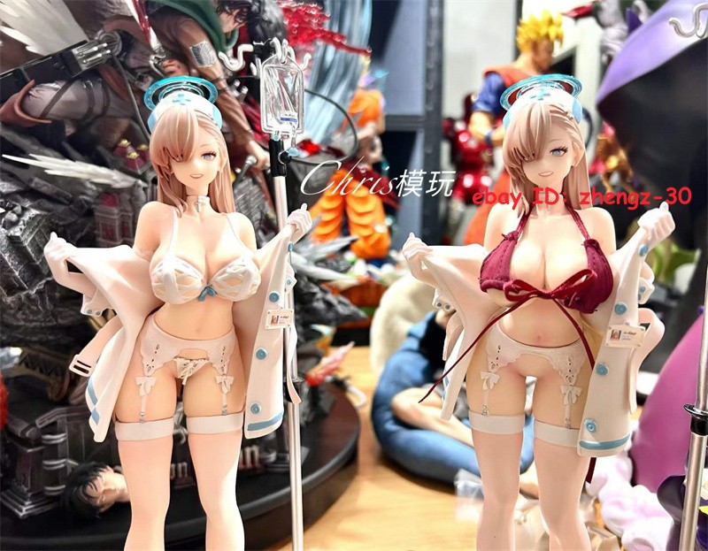 H31CM 2PC Blue Archive 1/6 Ichinose Asuna Statue Model GK Painted Collectibles