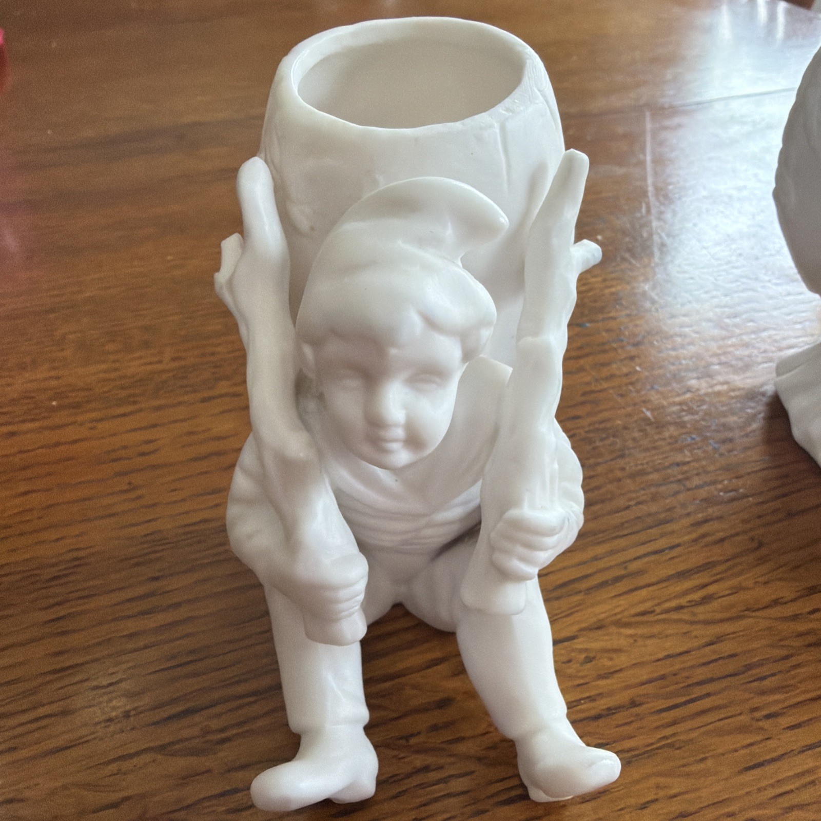 Set Of 2 Elf Porcelain Vintage Planters Possible Brinns Or Ardalt Lenwile