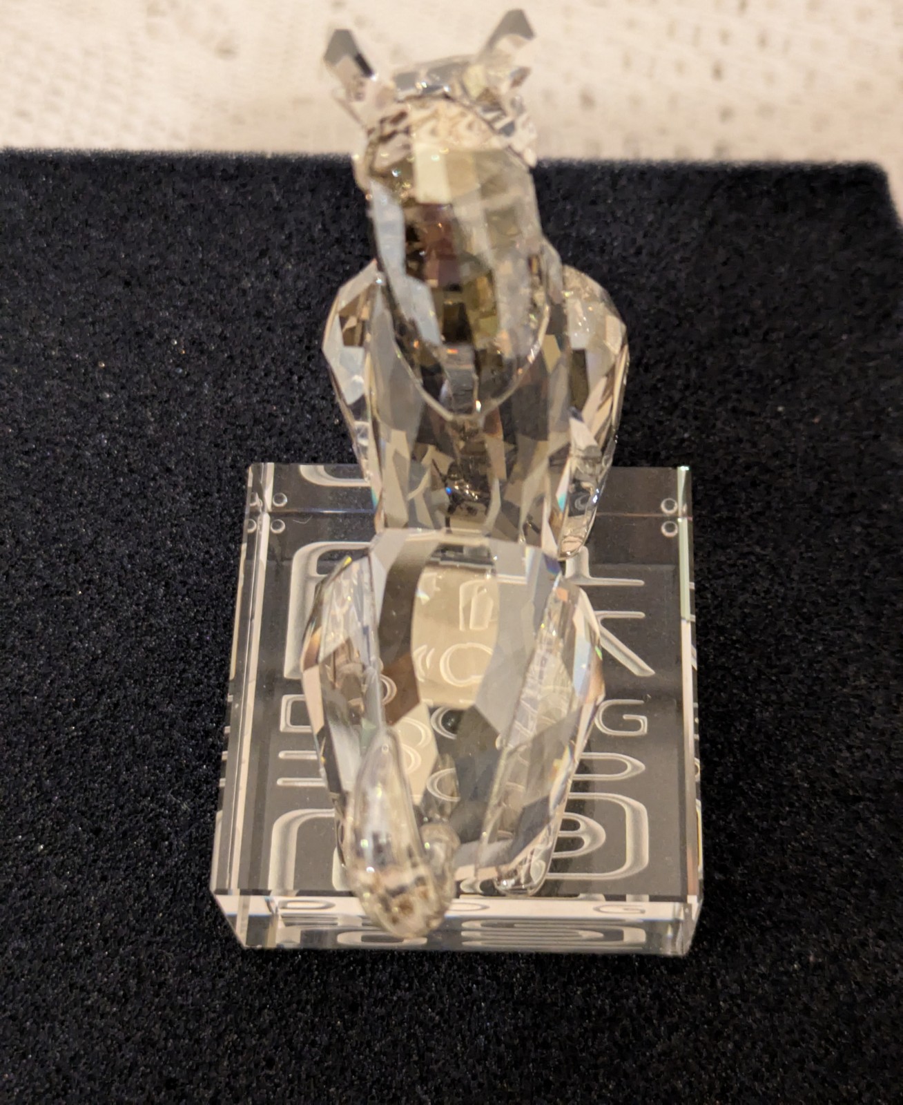 Swarovski Crystal Dog Chinese Zodiac Silver Shade Figurine