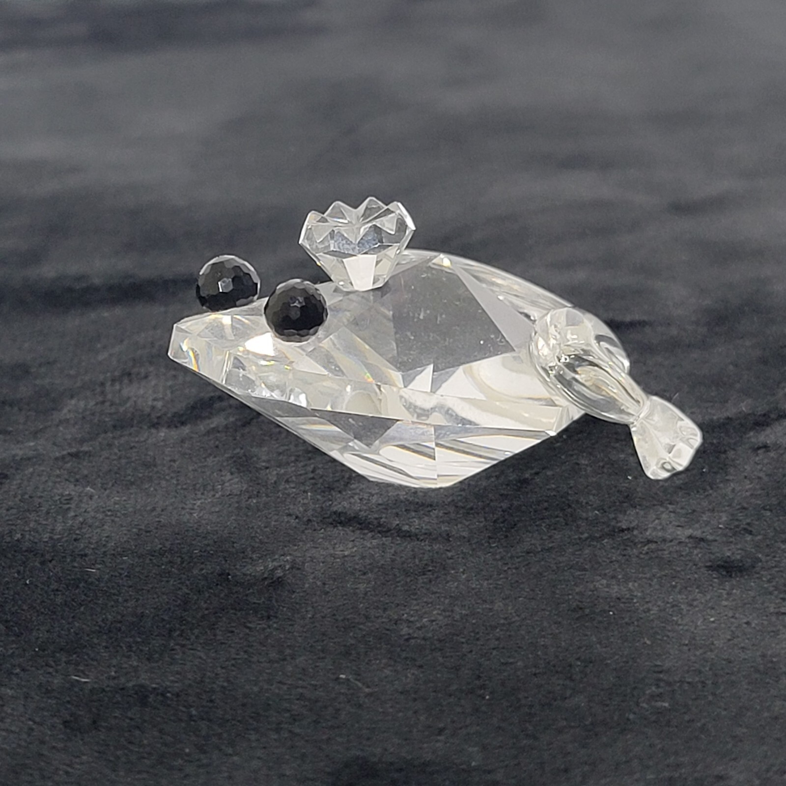 Swarovski Crystal Beauties of the Lake 2″ Prince Frog Figurine Black Eyes