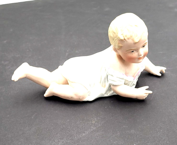 ( TWO ) Antique Bisque Piano Babies 8.5 inches long
