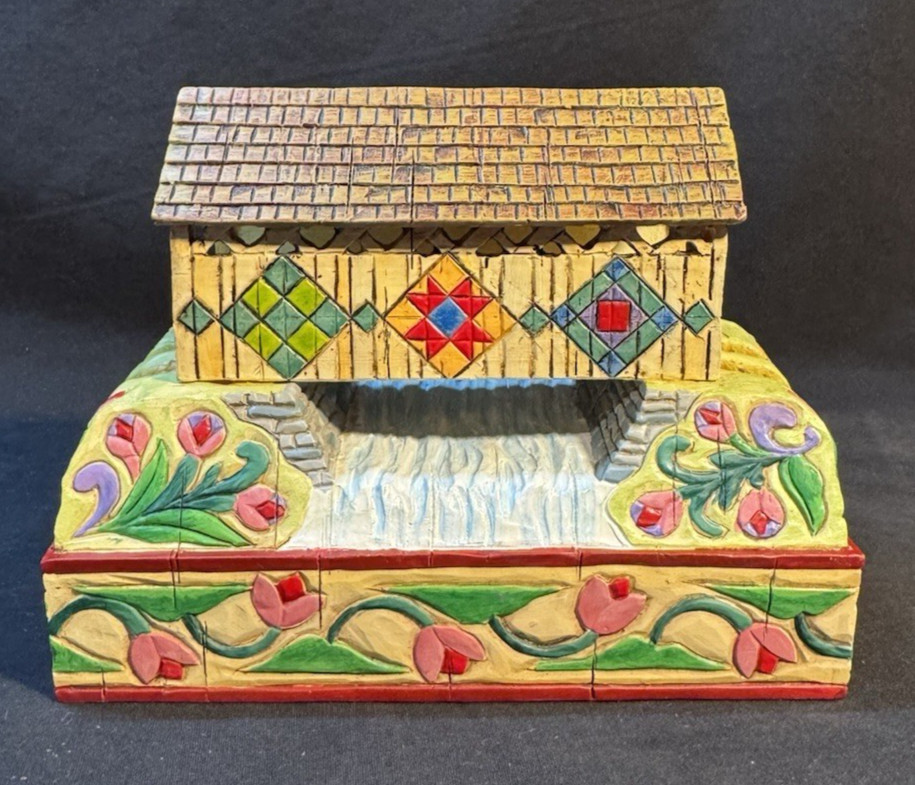 Jim Shore 0000311 Shelter Across the Creek Block N Star with Original Box
