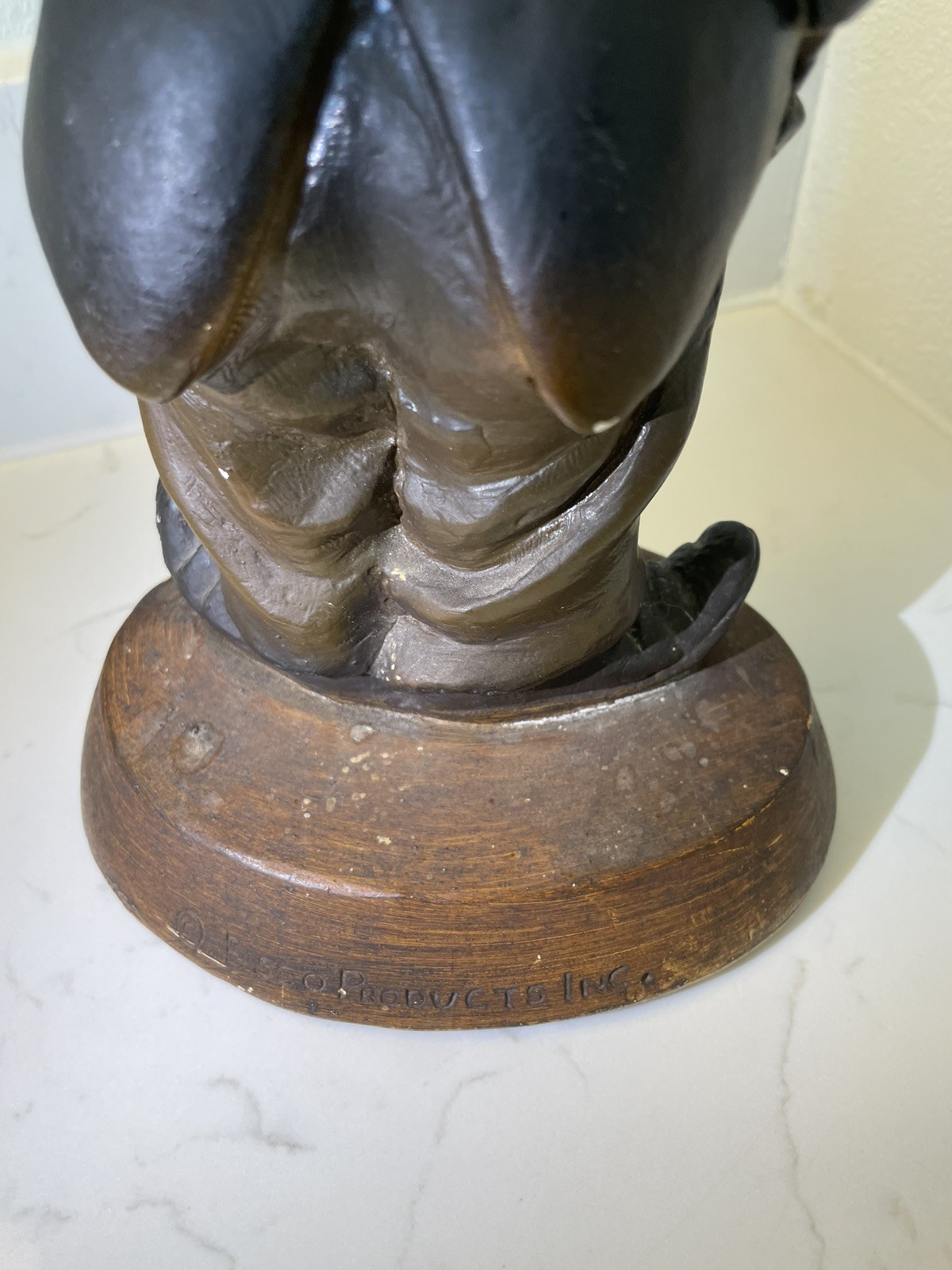 Authentic 1971 Rare Vintage Charlie Chaplain ESCO Chalkware Sculpture 15”