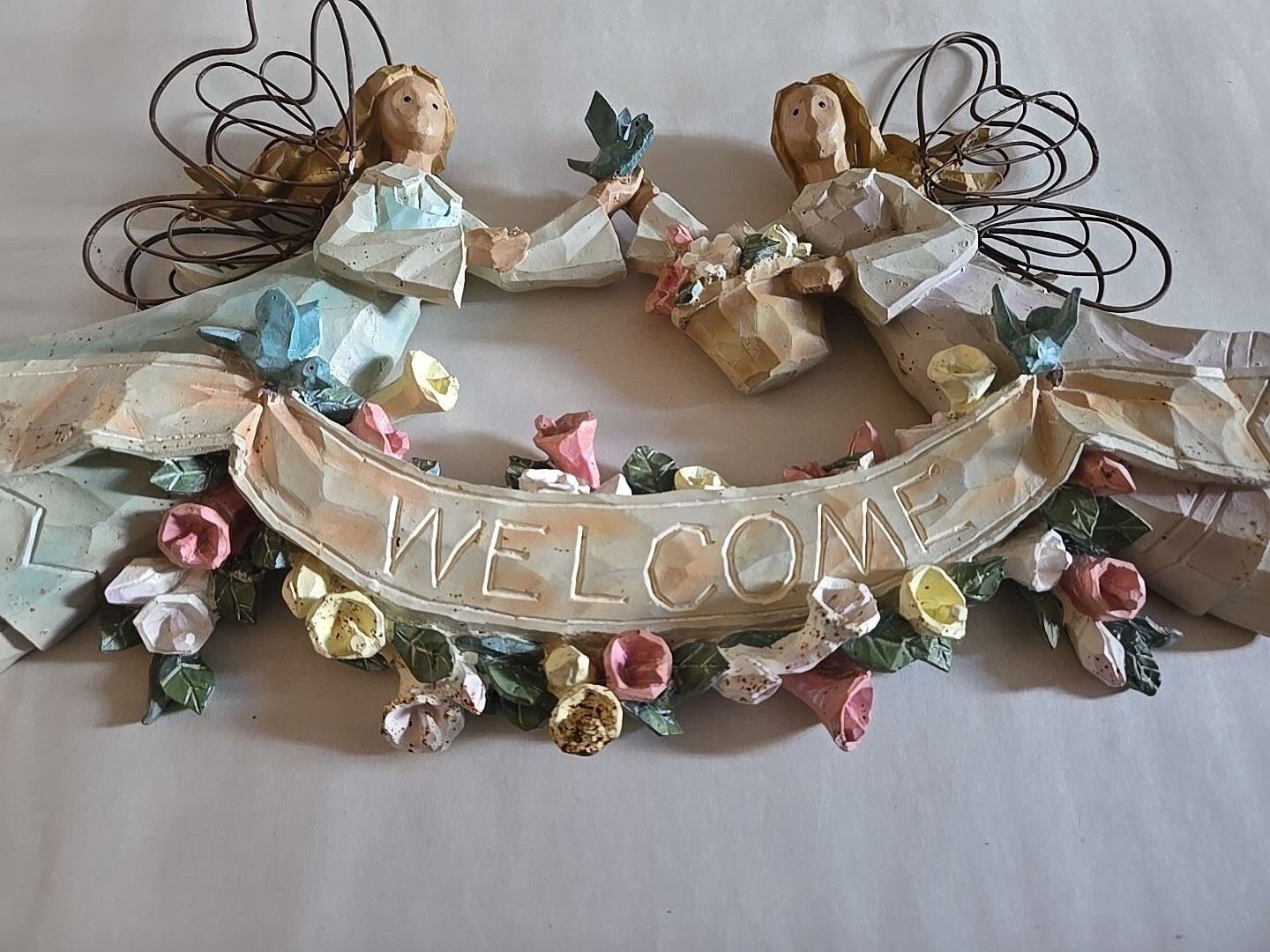 Angel Accents Angel Roman Inc Door Hanging Welcome Sign