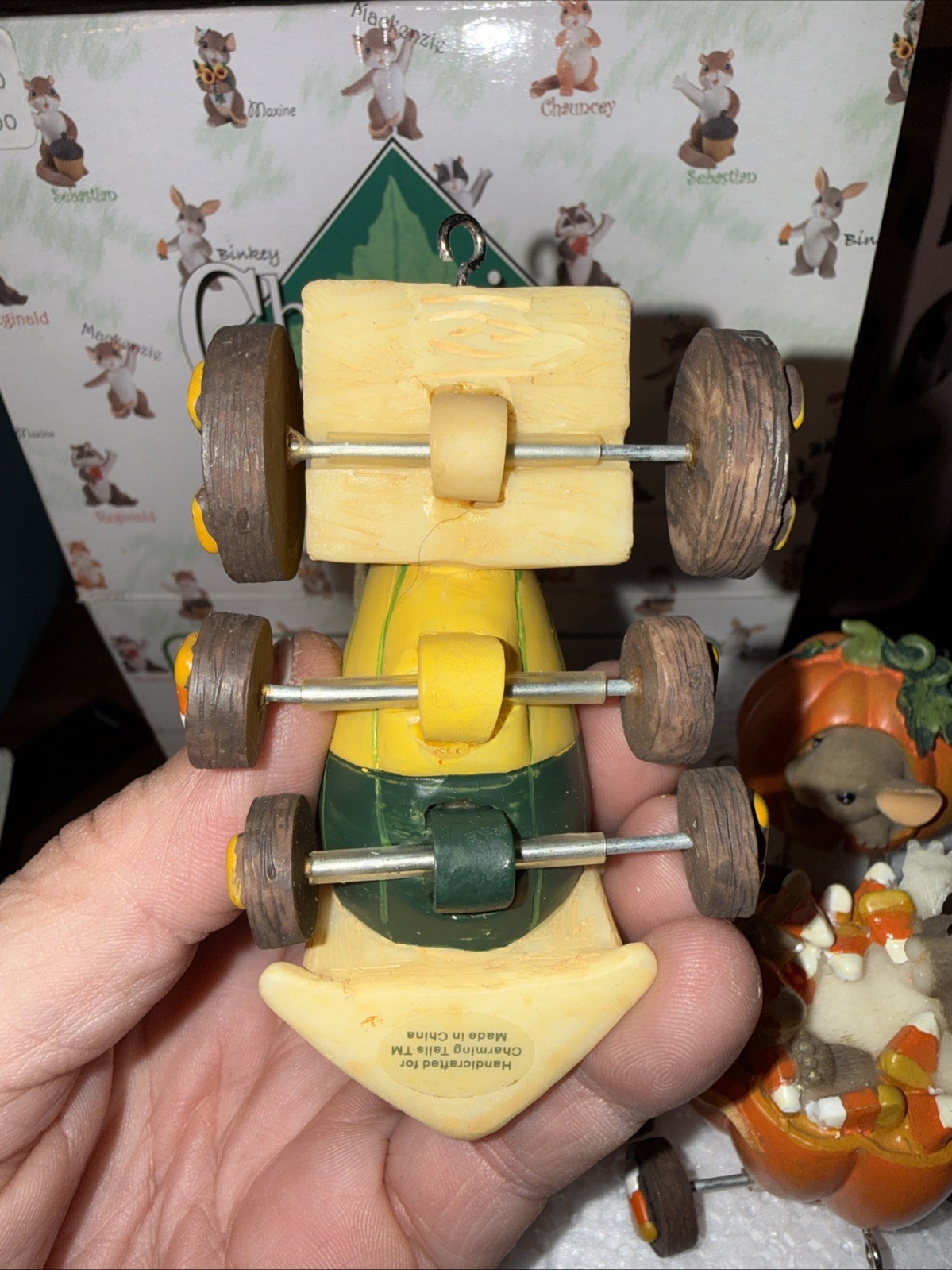 Charming Tails On The Fast Track to Fun Mouse Fitz & Floyd W Box Retired EUC