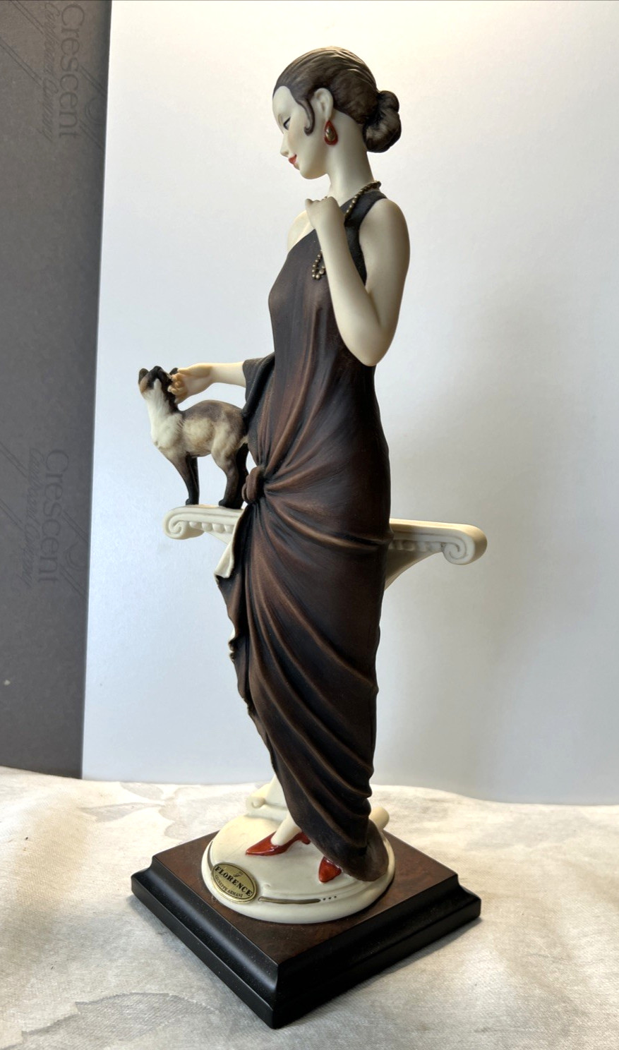 Florence 1995 Giuseppe Armani Damina Con Gatto Danielle Figure Art 0436C Tags