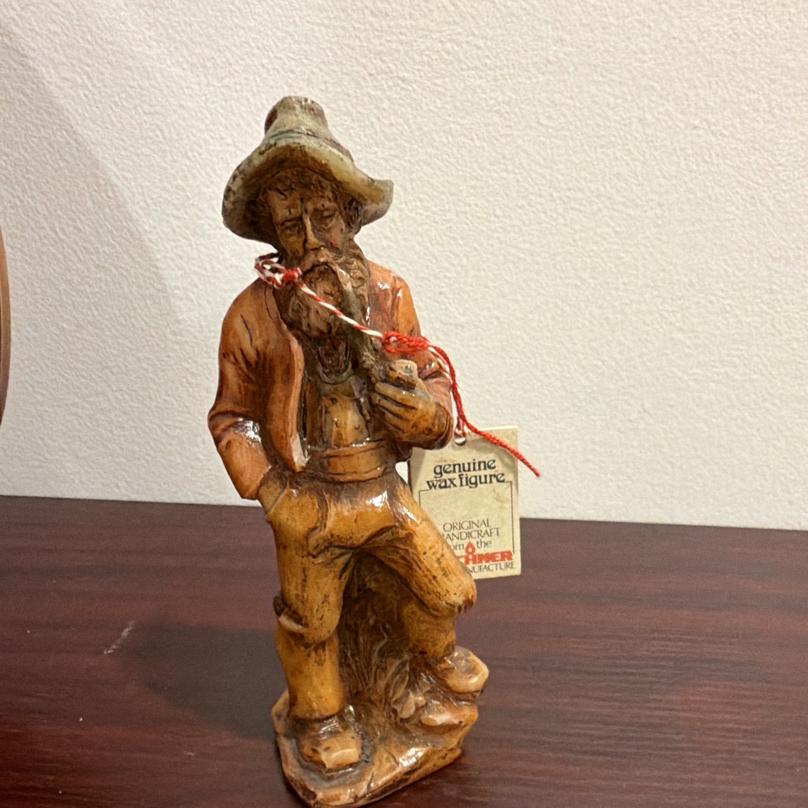 Vintage Ziegner Alpenmanufaktur Wax Candle Woodsman Figurine Germany w/ Tag