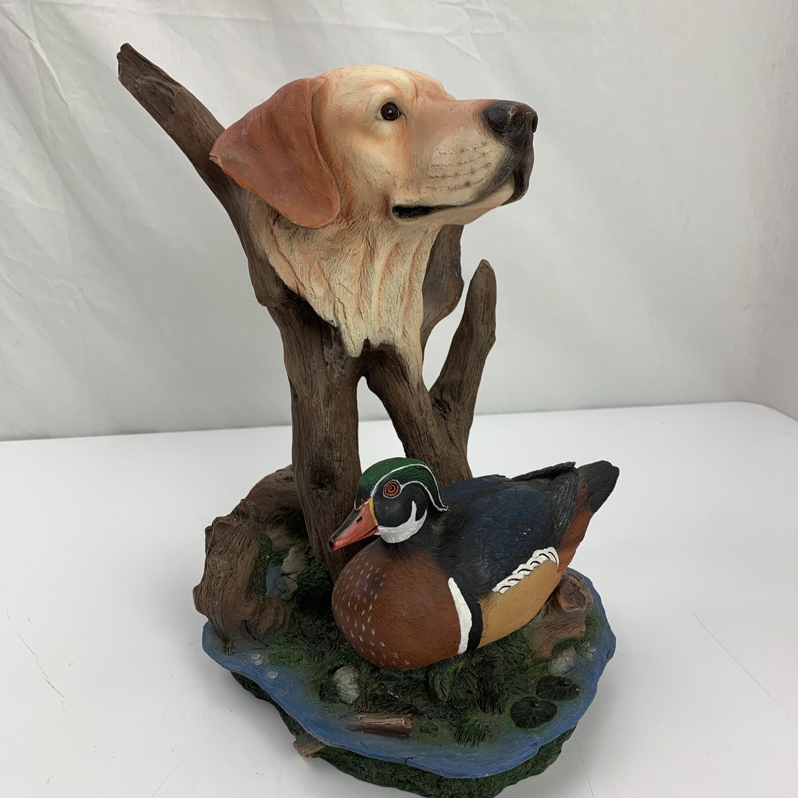 Neil J. Rose Sunshine Duck Hunting 13″ Sculpture Dog Mallard Limited Edition