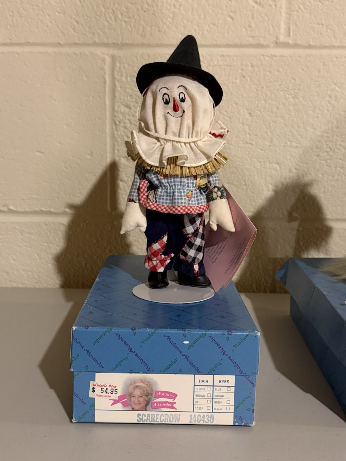 Madame Alexander Wizard of Oz Scarecrow Boxed Figurine 8in Fabric 1990