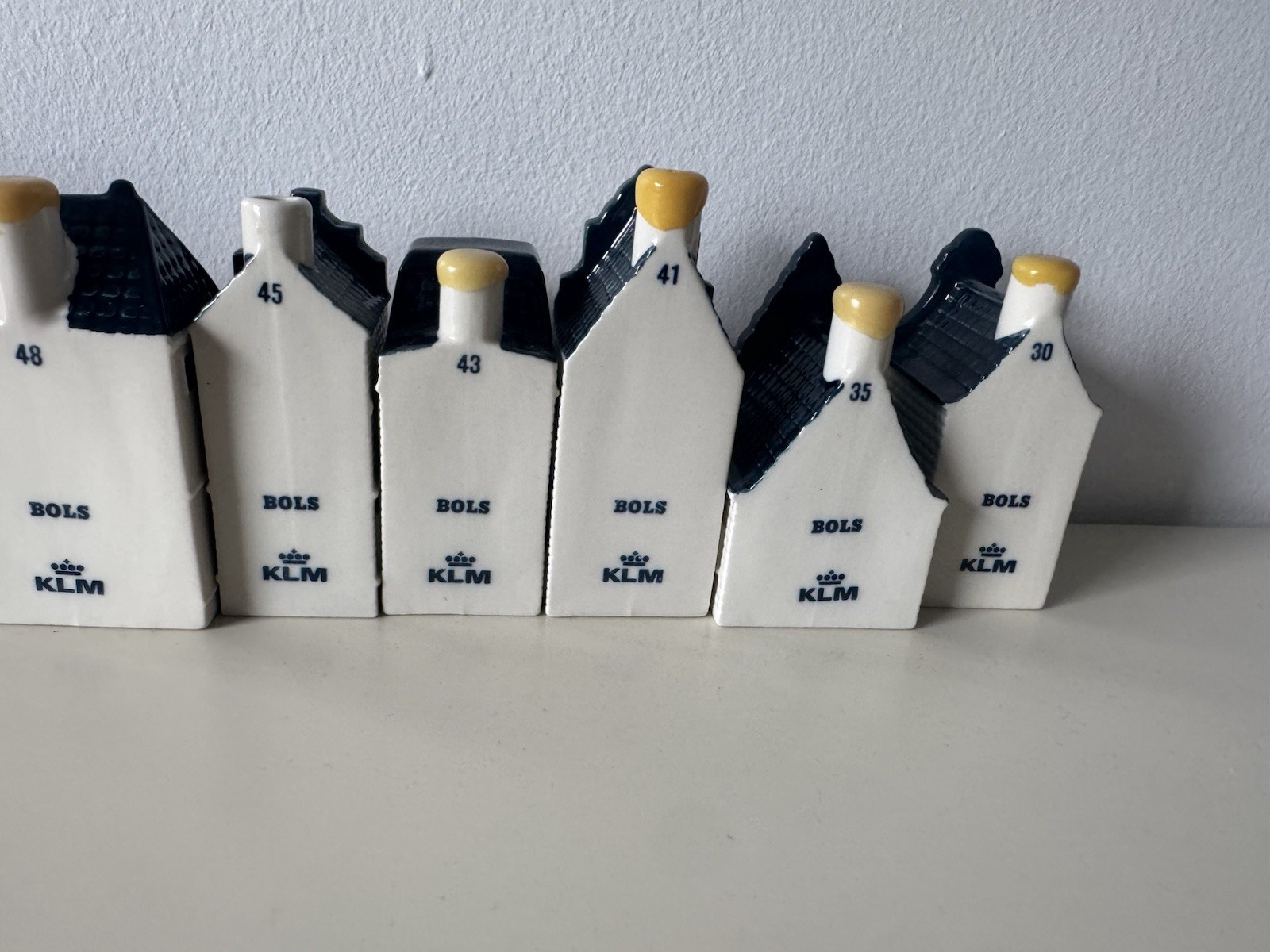 VTG KLM Blue Delft Houses Lot Of (30) Miniatures