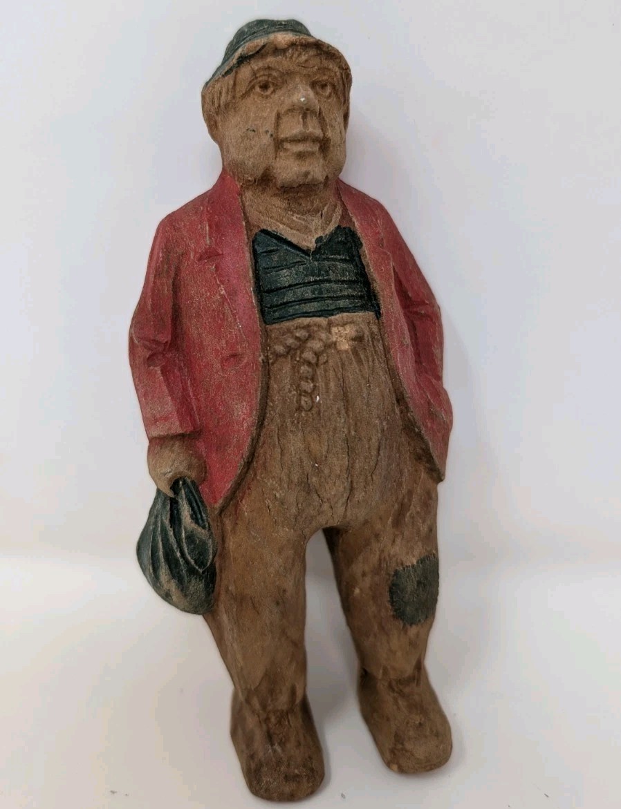 Vintage 1940-50’s Burwood Like Man Hobo Small Figurine Statue As Is