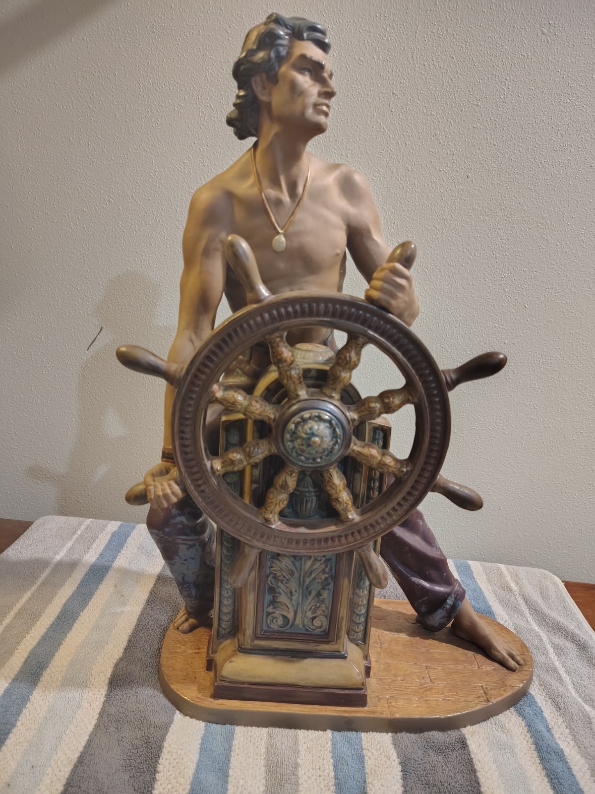 1983 Lladro Porcelain Statue “Stormy Seas Sailor” Retired Gres Collection