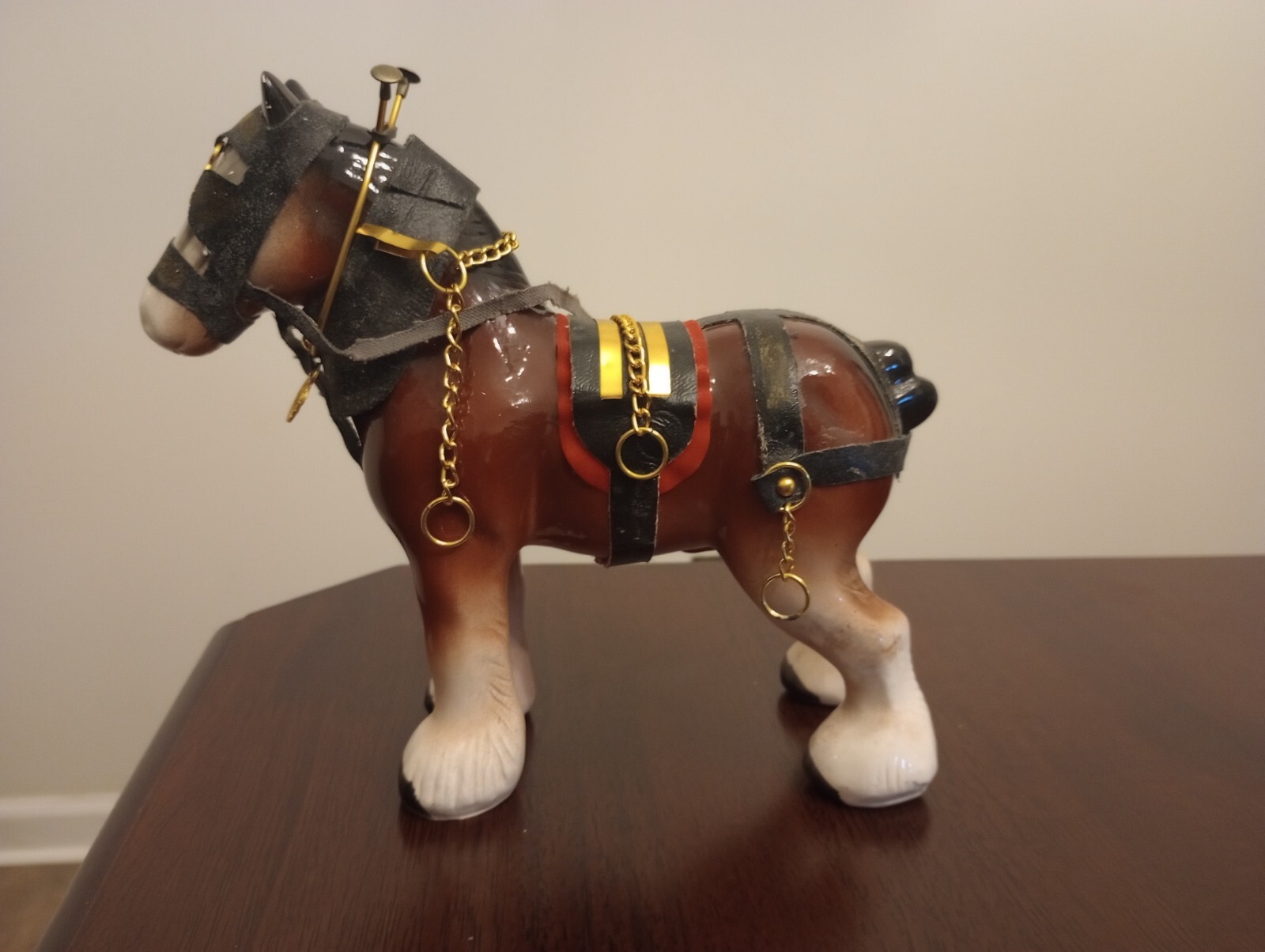 Vintage Price Products Clydesdale Figurine With Harness
