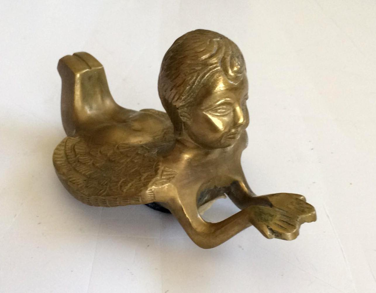 ANGEL LAYING DOWN SOLID BRASS – HEAVY 1 lb 7 oz