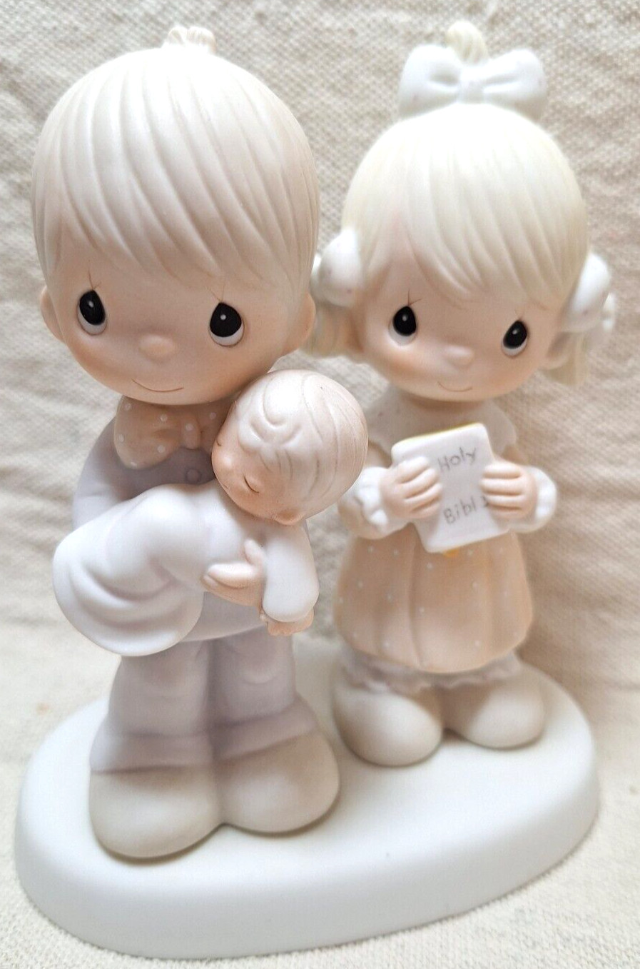Precious Moments 1980 Porcelain Christening Figurine Rejoicing New Baby 42R