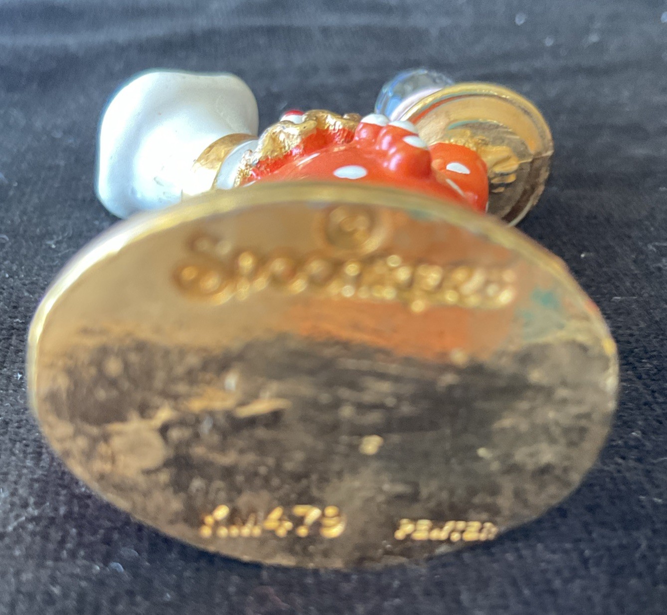 Vintage Spoontiques Clown Pastry Chef Holding Cake Crystal Ball Pewter