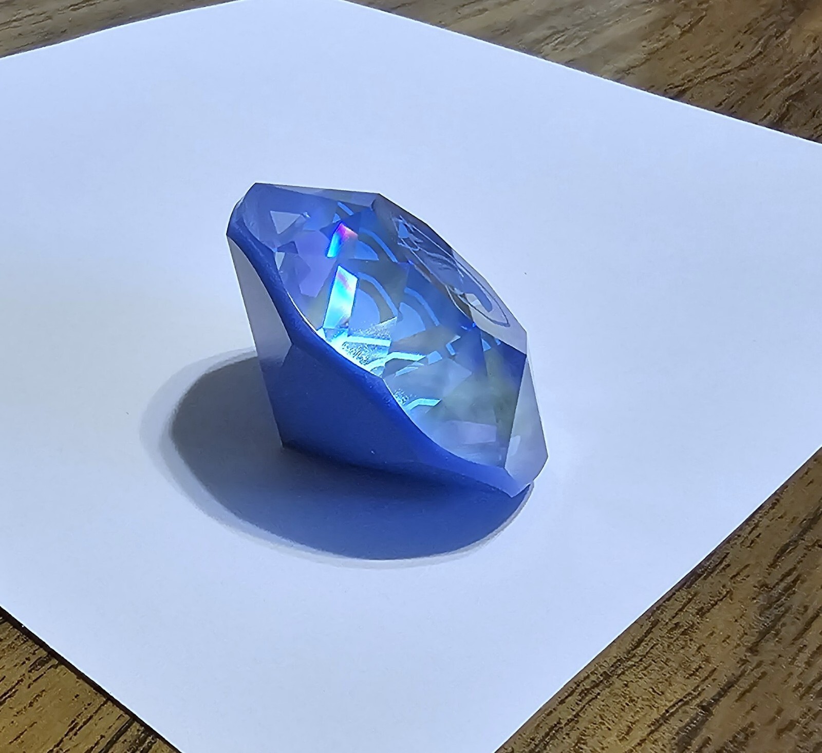 💎 Swarovski Crystal Exclusive 2025, Large, Ocean Blue, Chaton Gem Figurine NIB