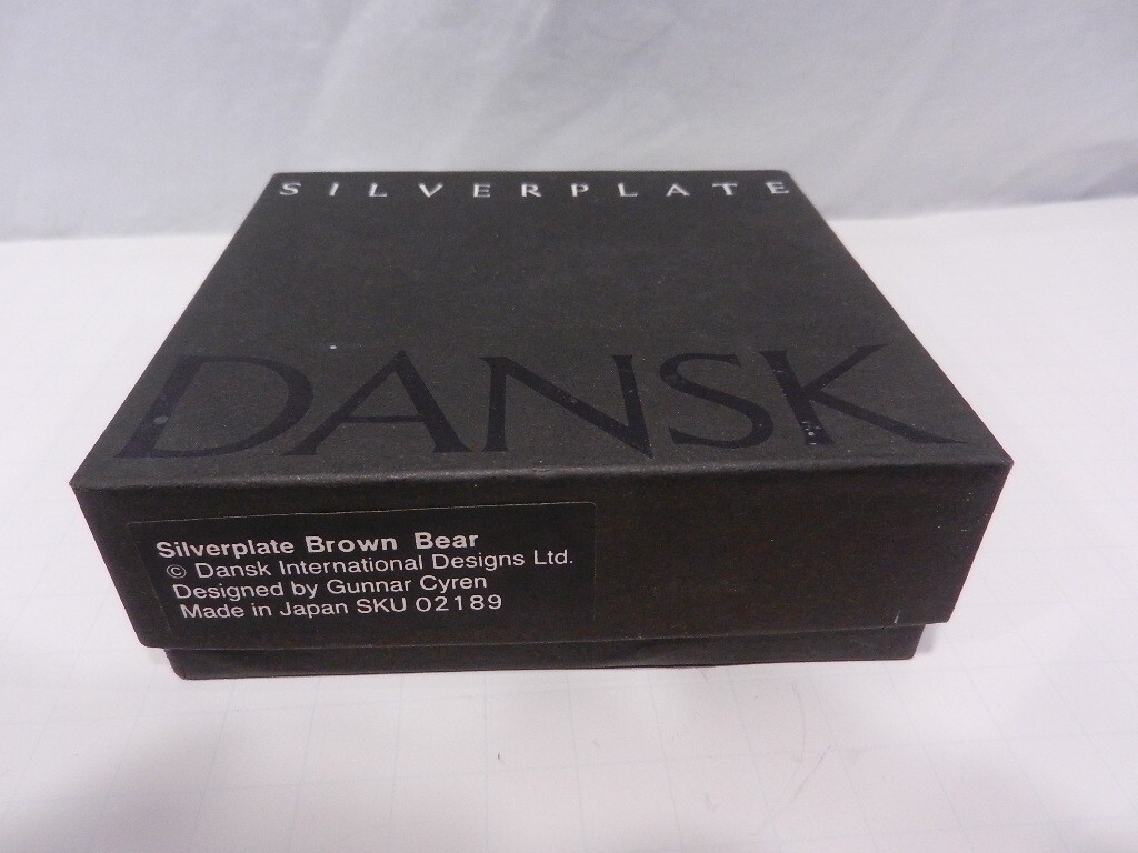 Vintage Mid Century Style Bear Paperweight Figurine DANSK Silverplate Designs