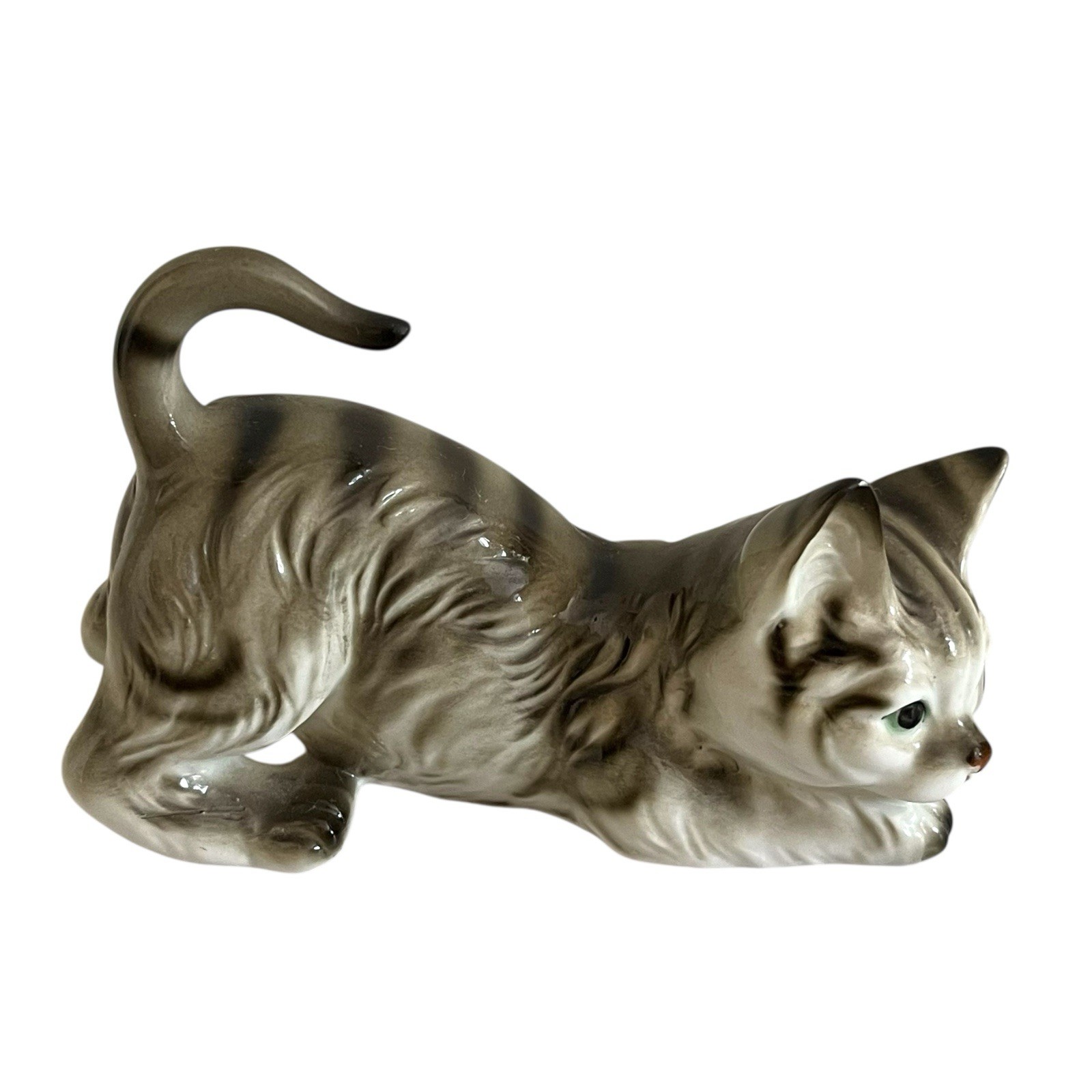 Vintage House of Global Art Bone China Playful Kitten Cat Figurine