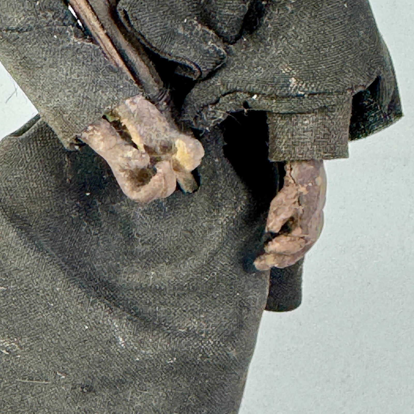 Early 20th Century Primitive “the Chimney Sweeper” Clay Figure on Stand