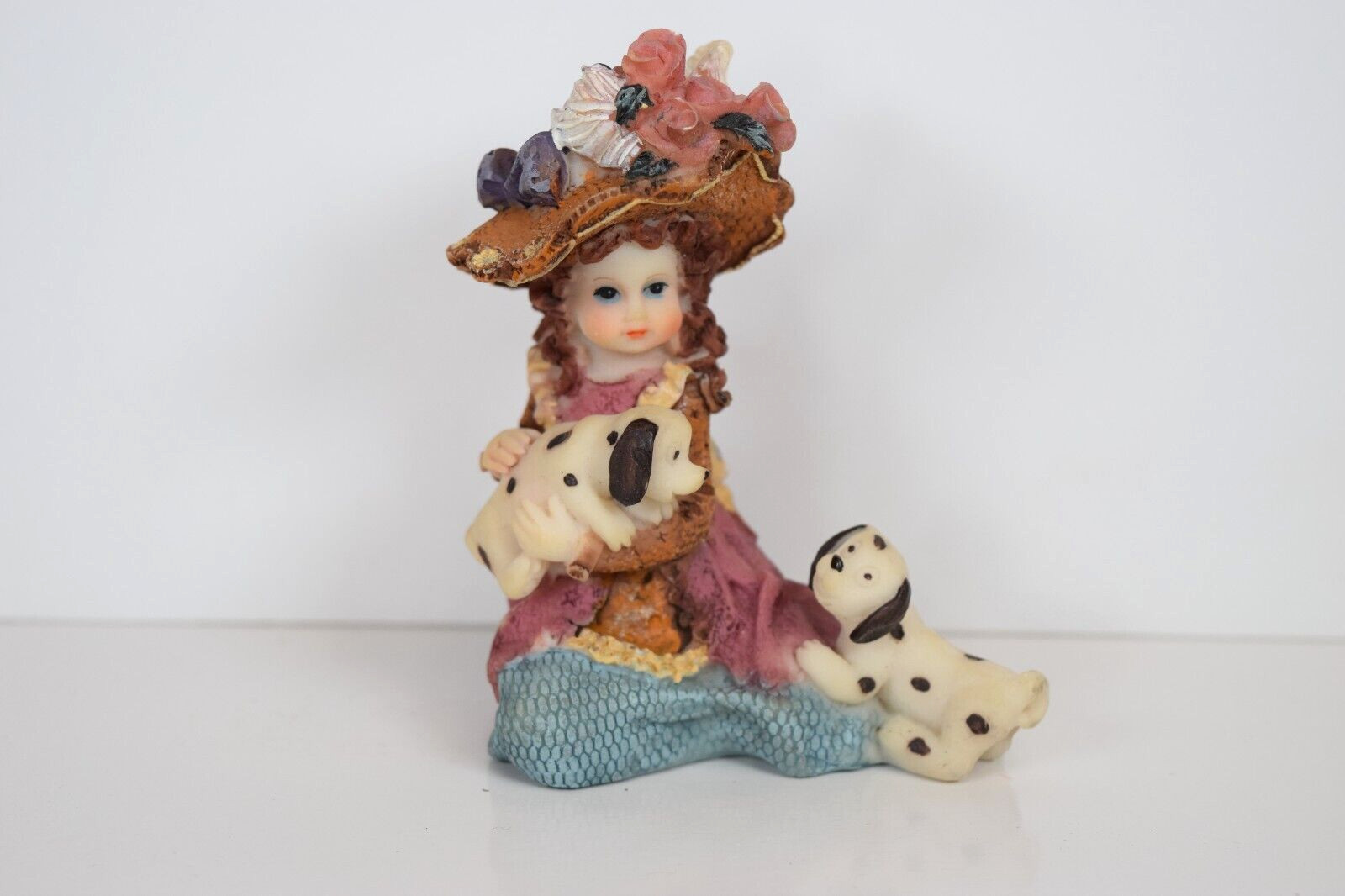 Victorian Girl with Dogs Figurine. In excellent condition.