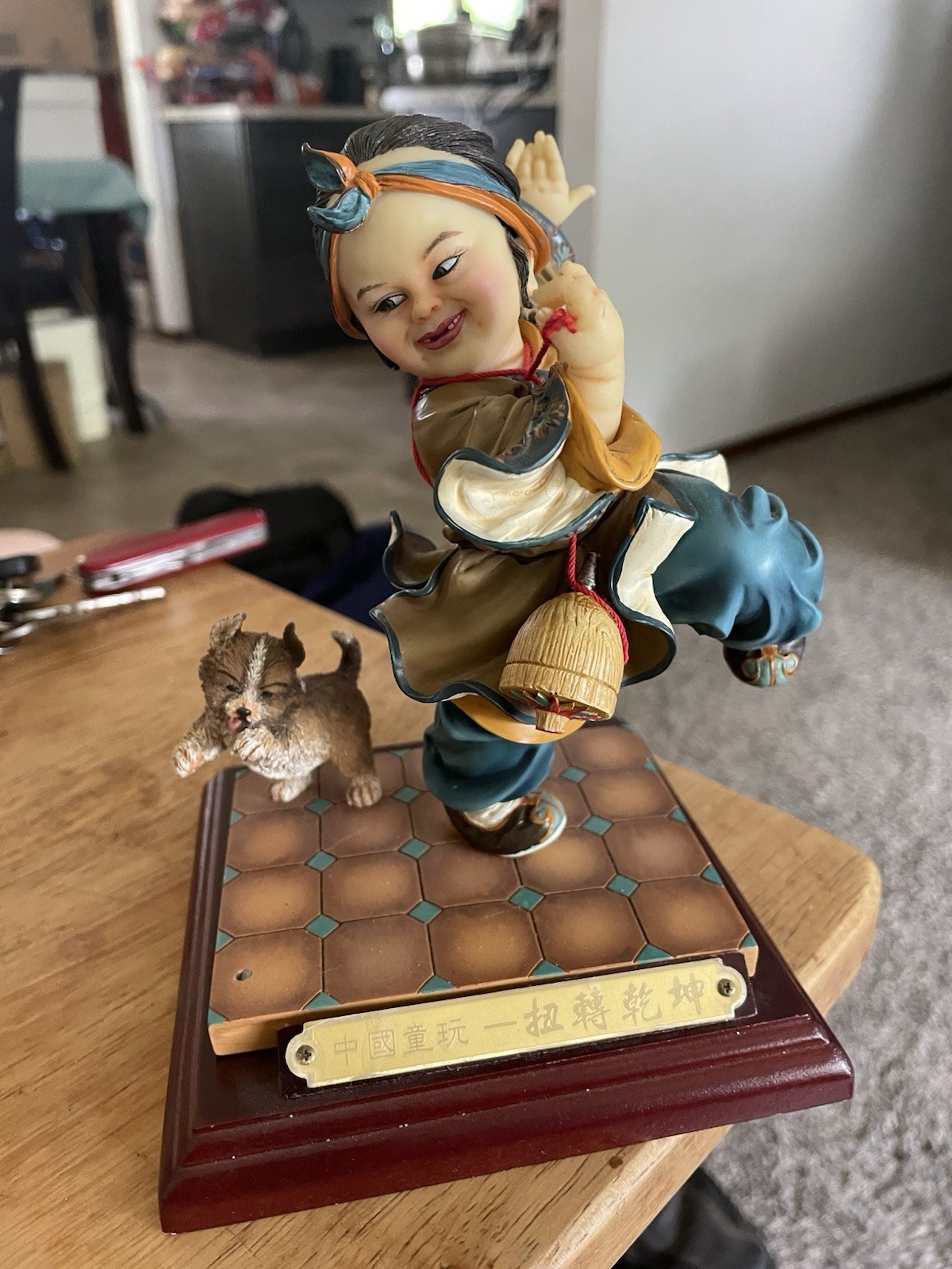 Yingxi Ty Genre Depicting A Child At Play In Traditional Clothes. Around 2000