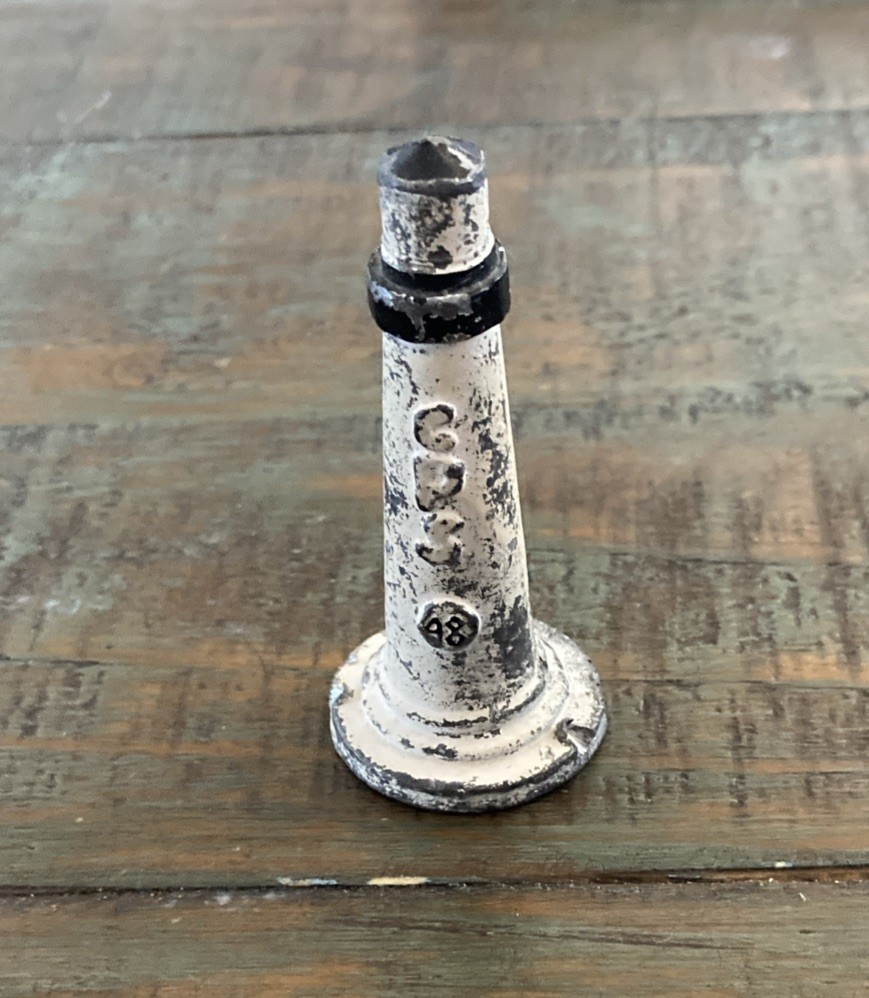 Miniature Lighthouse Lead Figure CPS 48 2 5/8” Tall See Photos