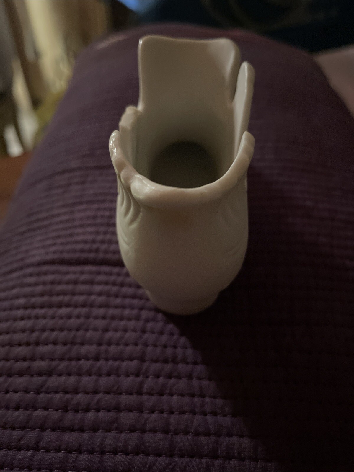 Vintage Lefton Porcelain Bisque Shoe Figurine 4” Missing Small Piece sold as is