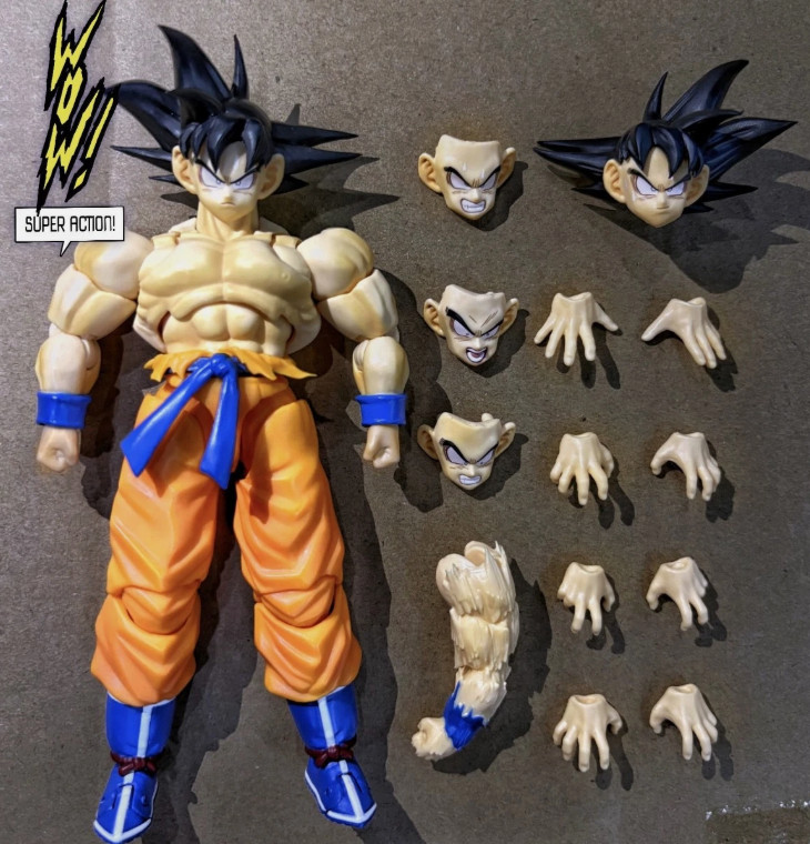 WOW Studio custom 1/12 shf Goku kaiouken Super Saiyan goku 3.0 Action Figure Toy