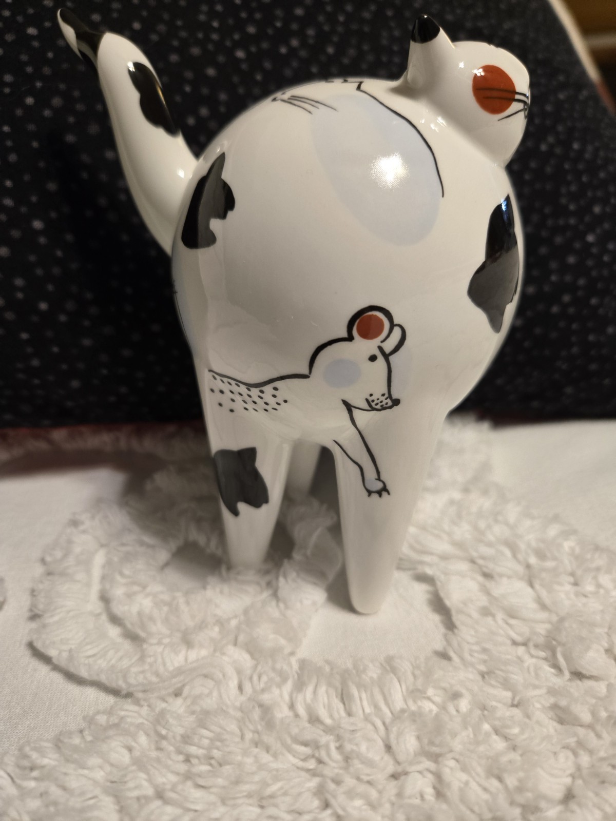 Vtg Villeroy & Boch Cat Figurine France Collectable