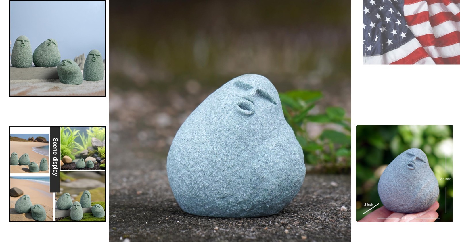 Cute Stone Primitive Man Figurine – Artistic Touch for Indoor & Outdoor Spaces