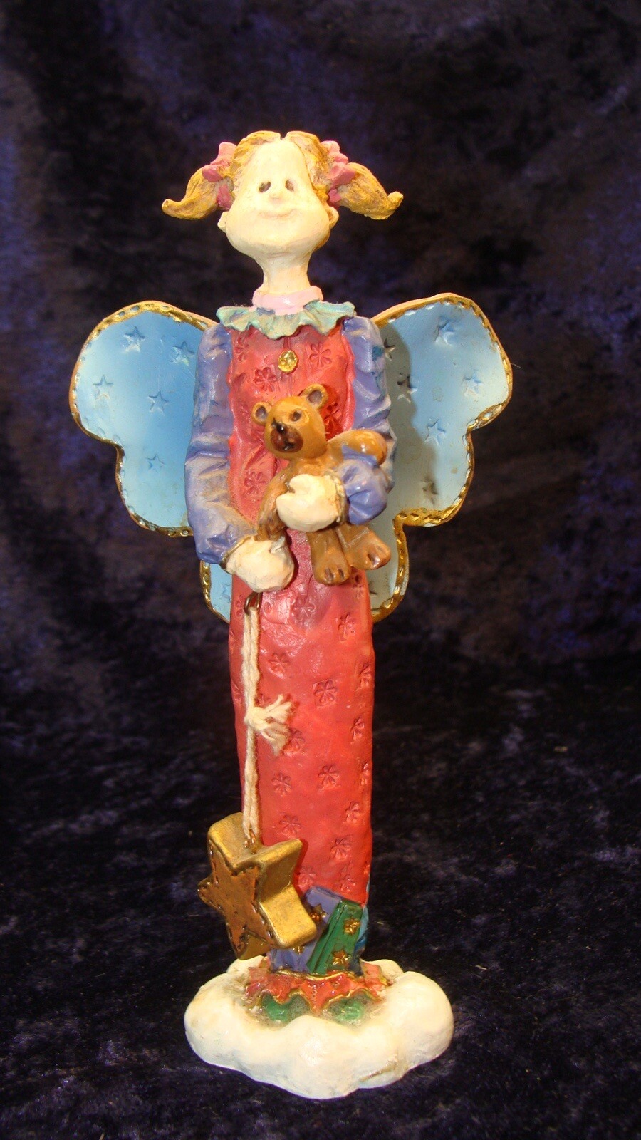 RUSS BERRIE Special Angel Girl With Bear~ #13823~Heavensent~5”~VGC ~