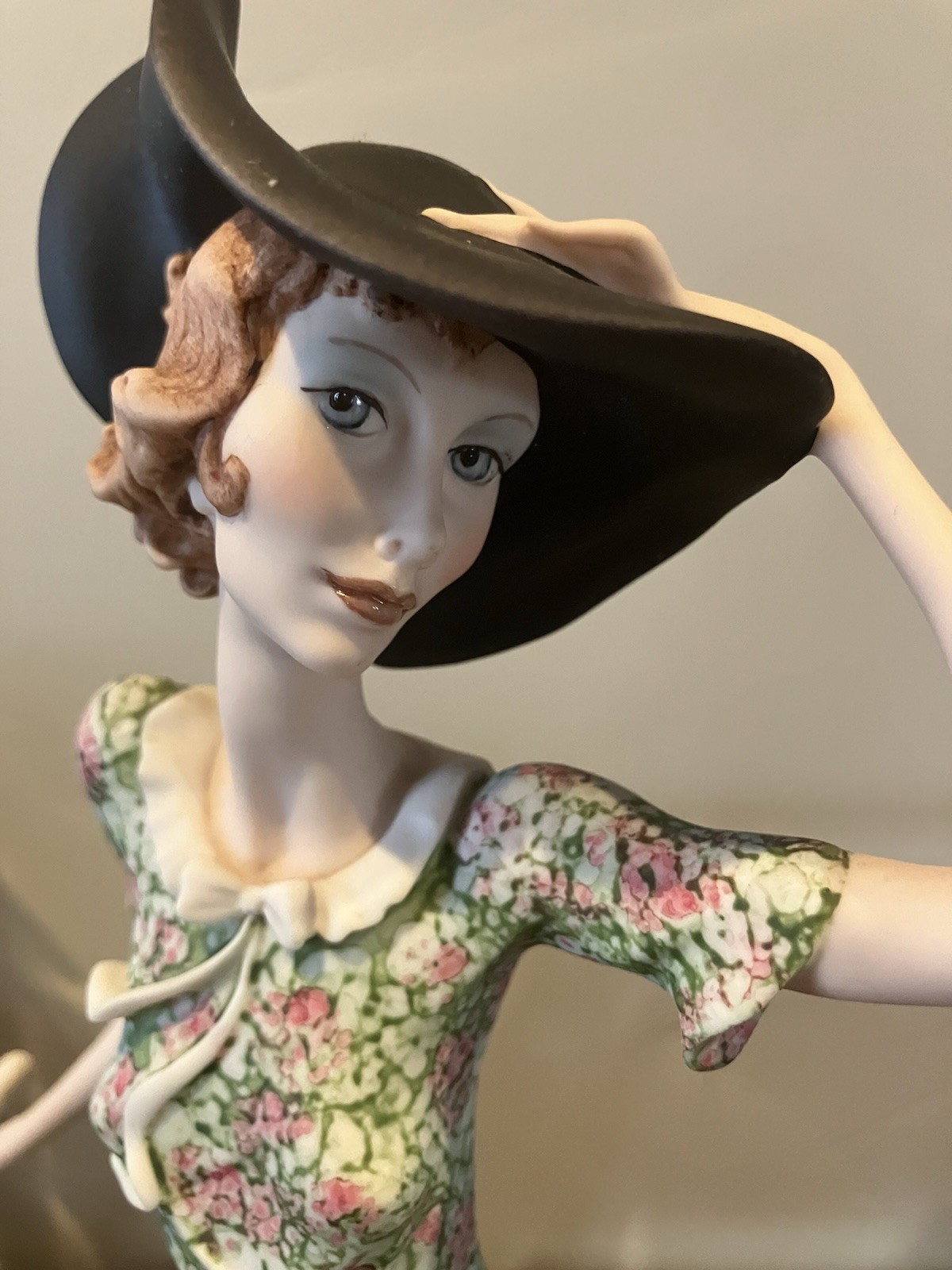 Giuseppe Armani Porcelain . Girl With Bicycle . Spring . 0539C . 15 in. . Italy