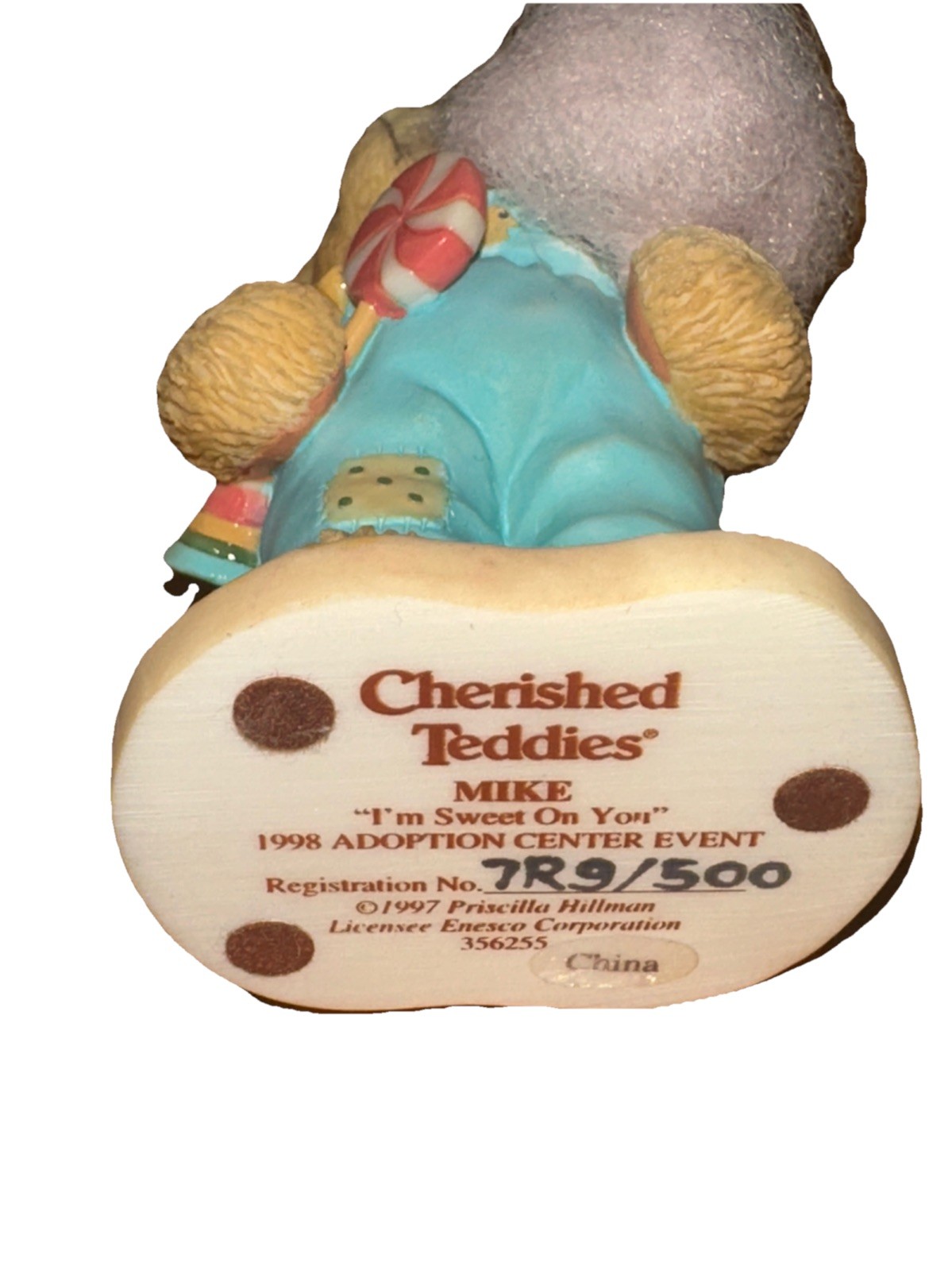 Cherished Teddies Mike I’m Sweet on You Adoption Center Evt Balloon Cotton Candy