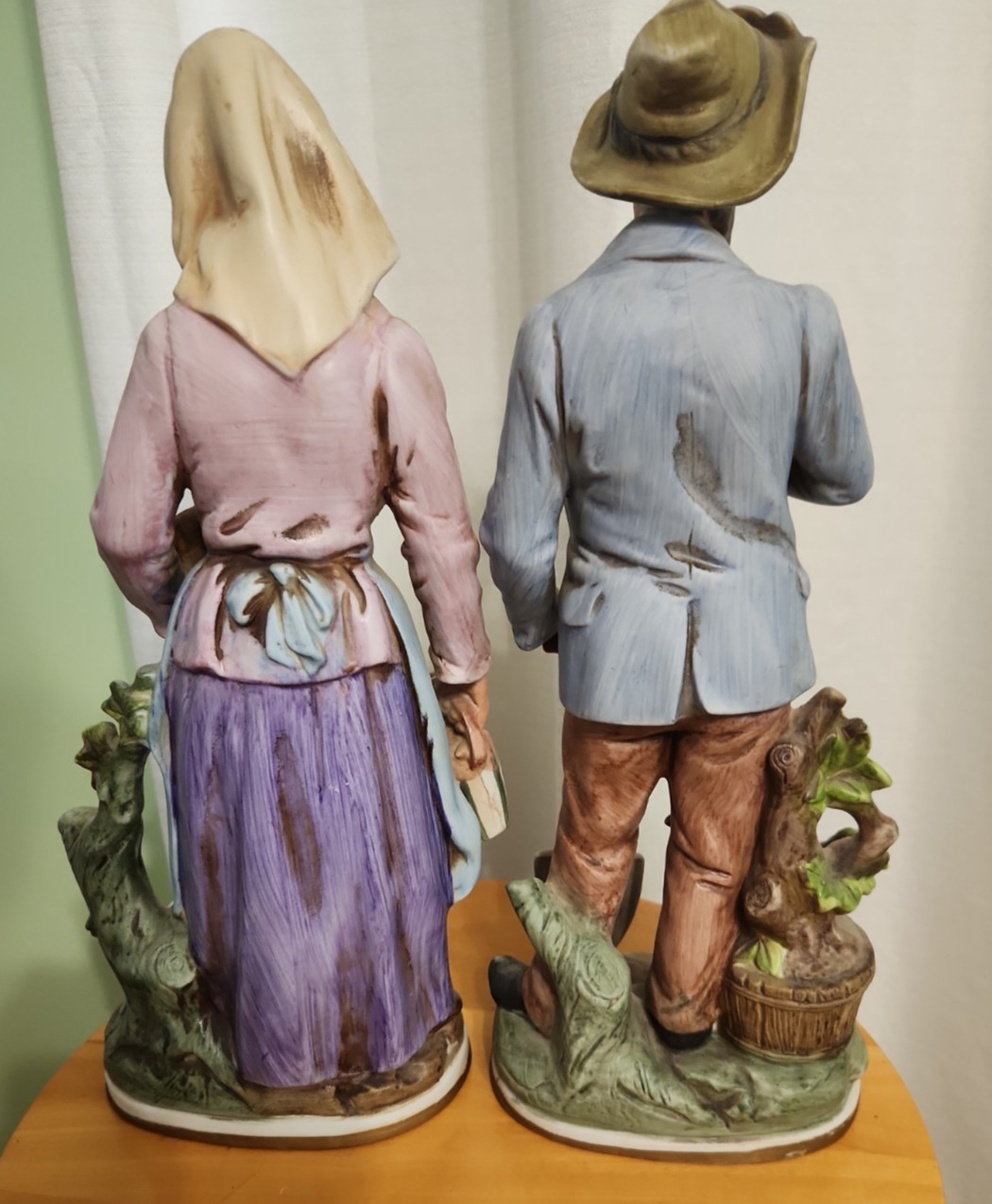 Vintage Home Interior Old Man Woman Collection #8816 HOMCO 13.5 in Tall Japan