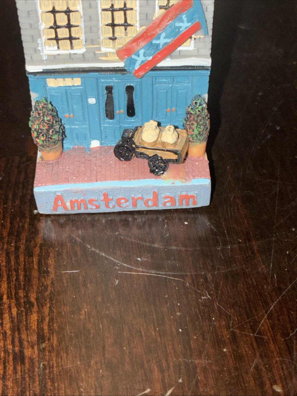 Amsterdam Canal House Figurine Anne Frank House Miniature Souvenir Polystone