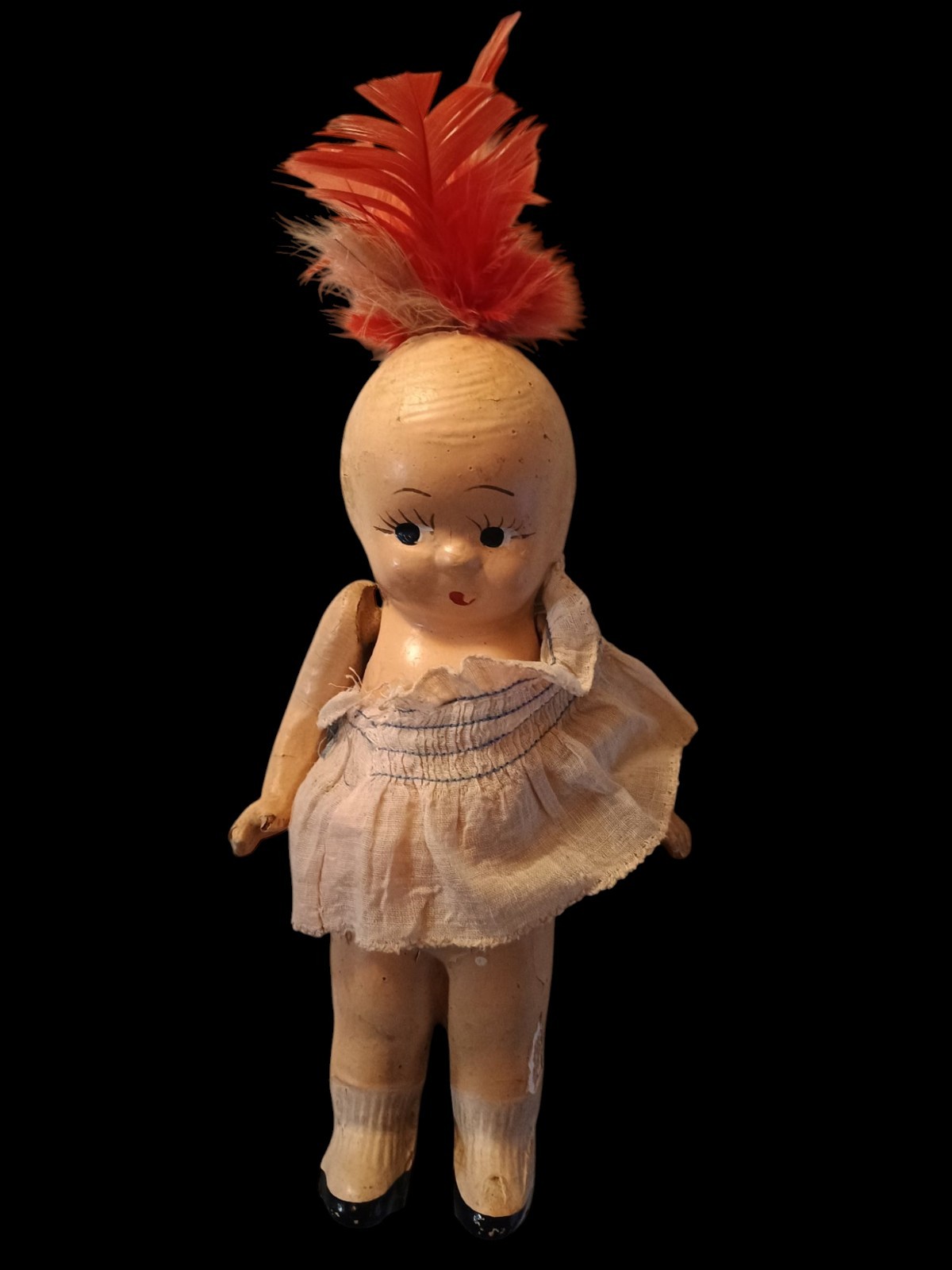 Antique Composition Kewpie Doll Toy Statue Figure 8″ Vintage