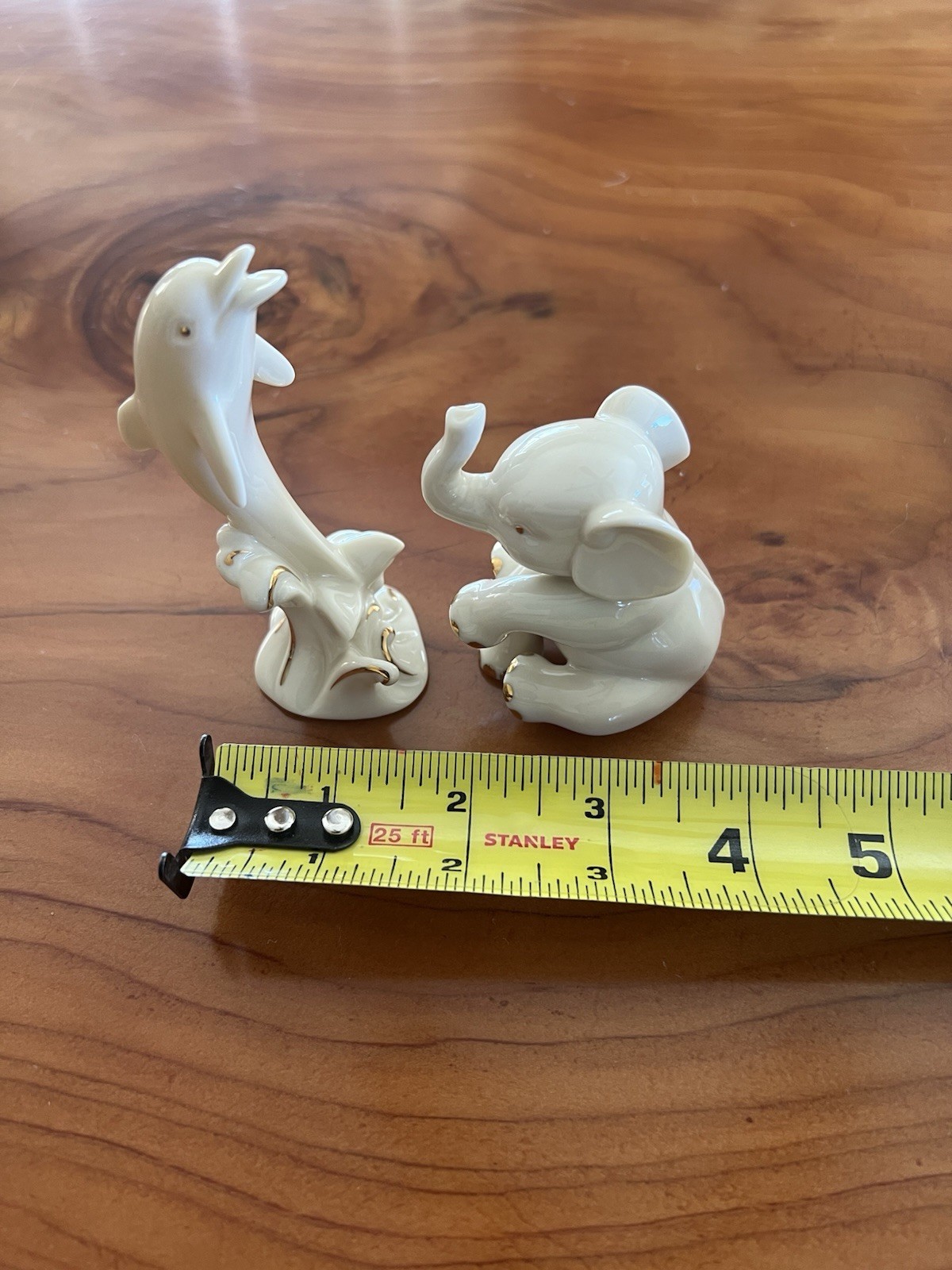 2 Vintage Lenox Mini Ivory Porcelain Figurine