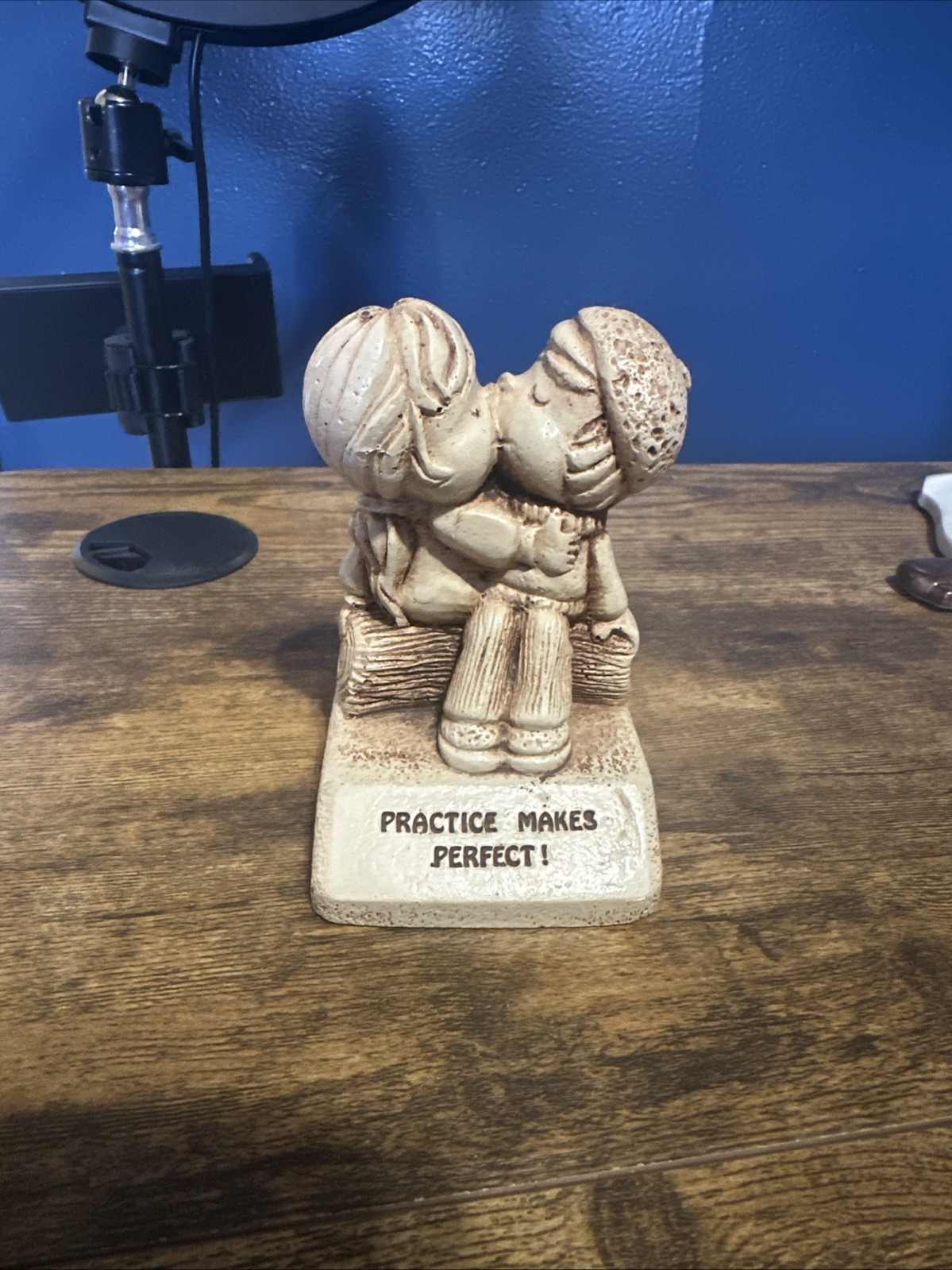 Vintage 1974 Paula Practice Makes Perfect Kissing Boy Girl Figurine Statue USA