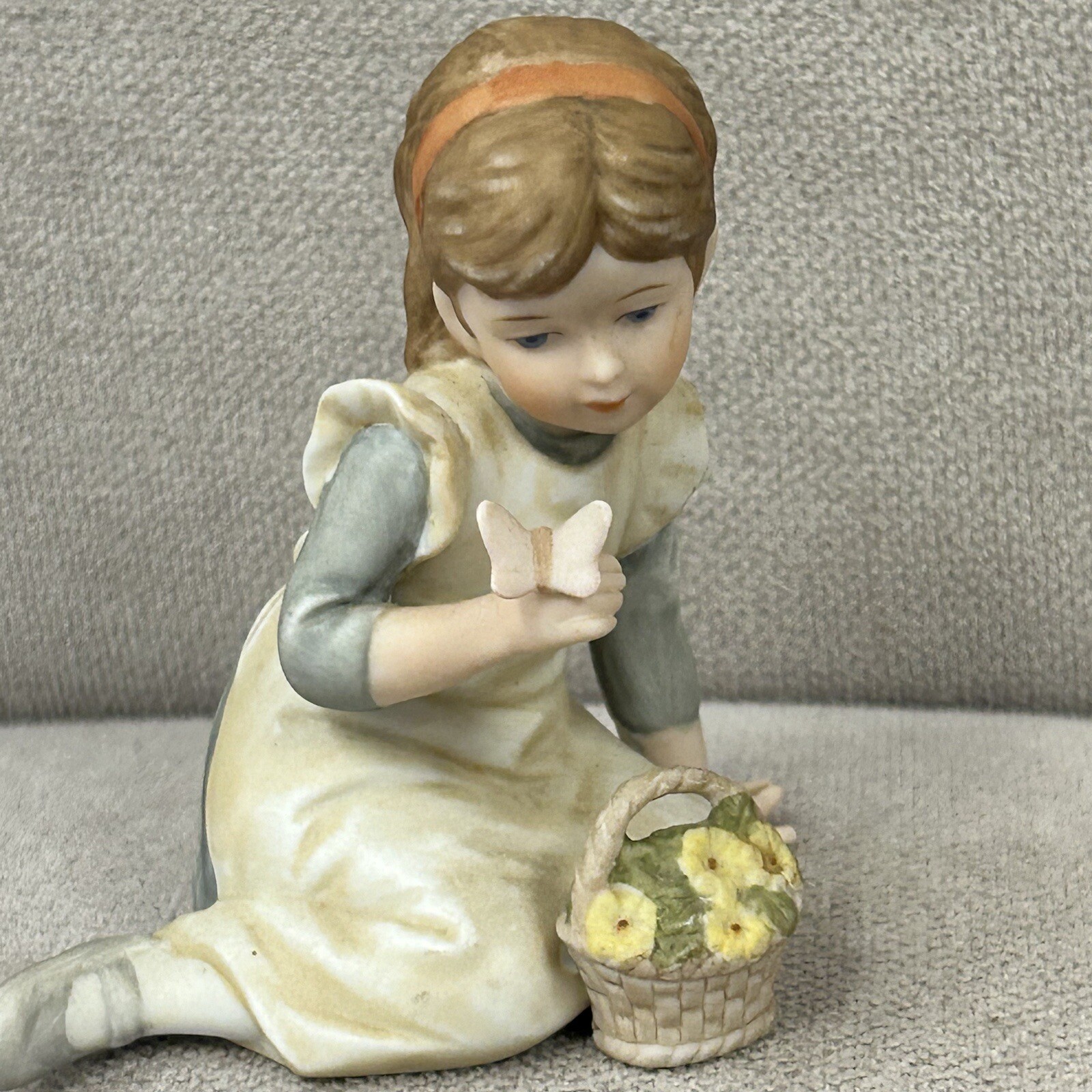 Vintage 1981 Enesco E-7936 Treasured Memories “Butterfly Friends” Figurine